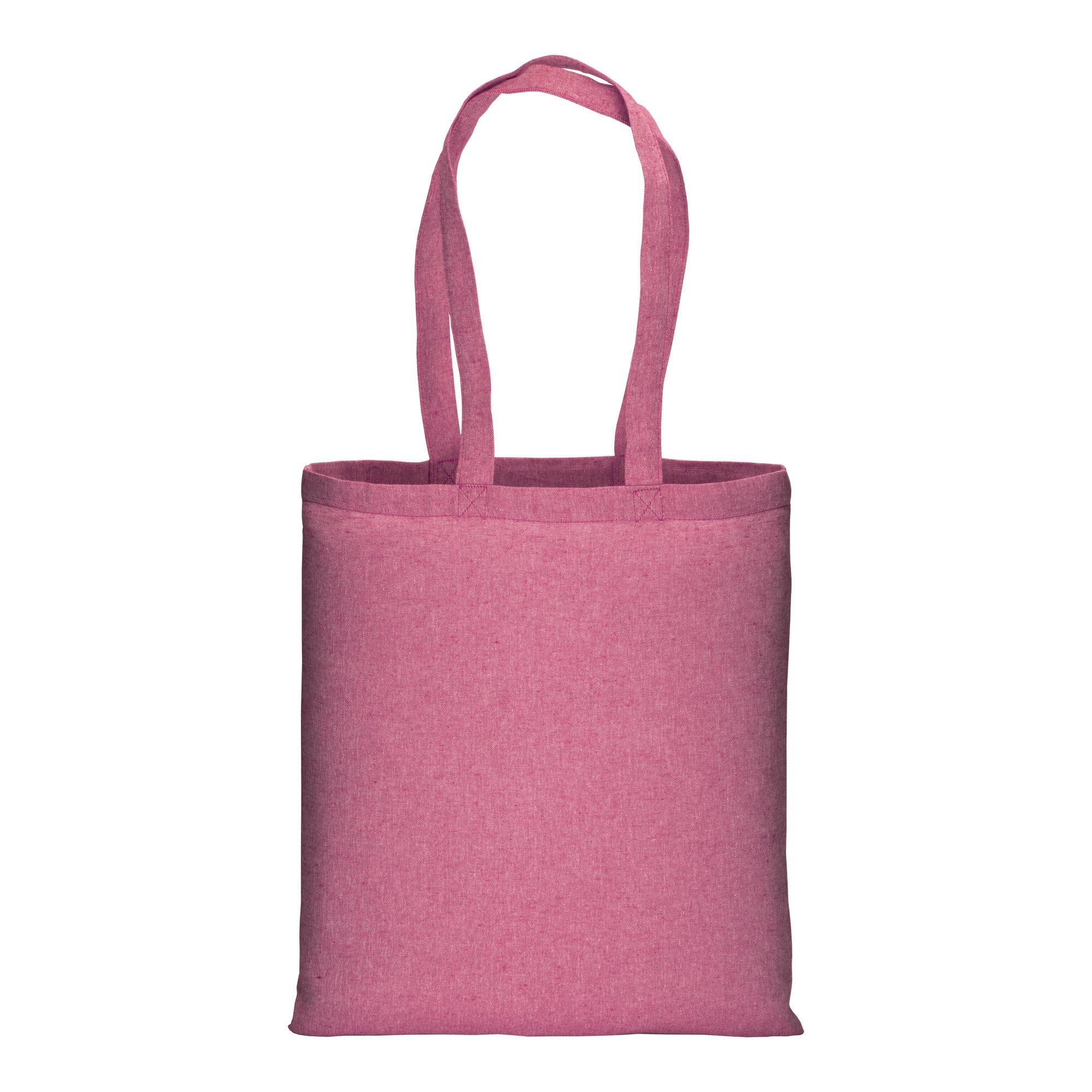 Immagine Shopper in cotone riciclato 150 g/m2 effetto melange, manici lunghi