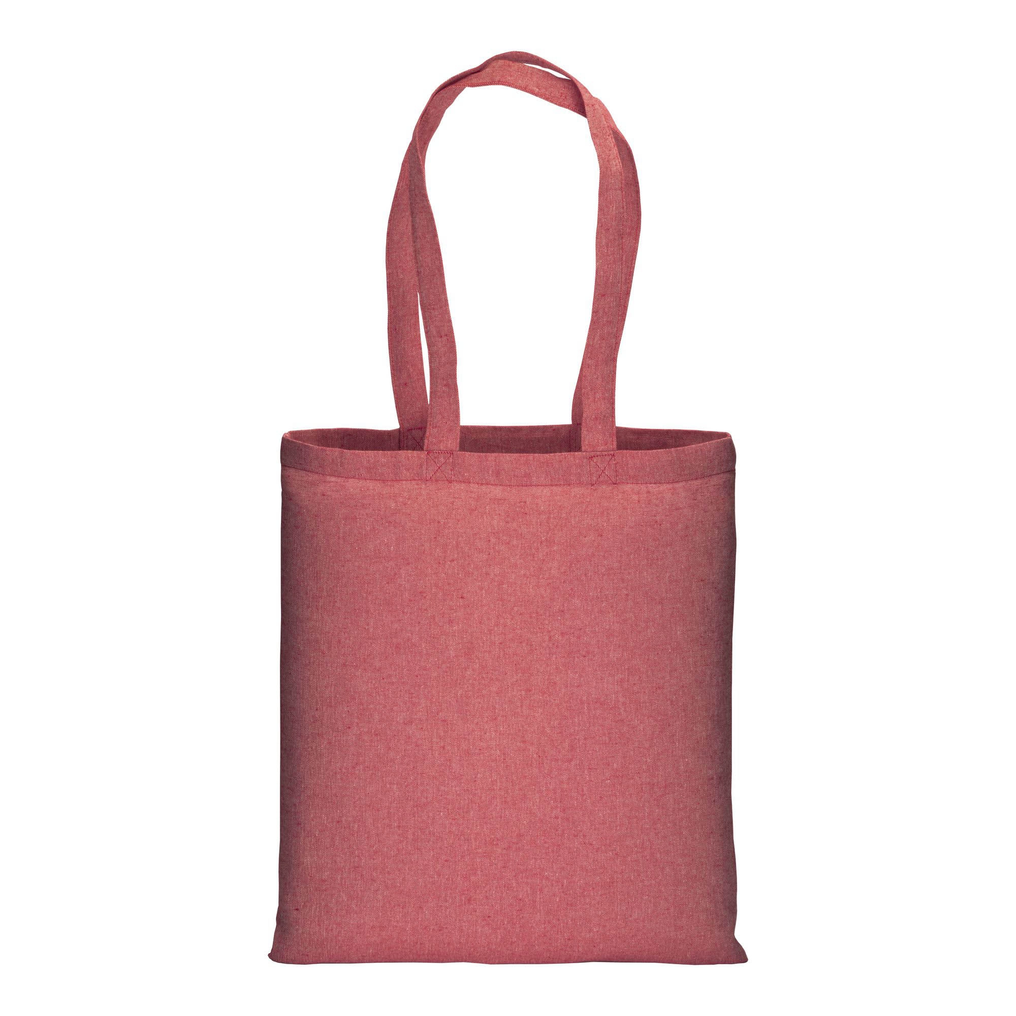 Immagine Shopper in cotone riciclato 150 g/m2 effetto melange, manici lunghi