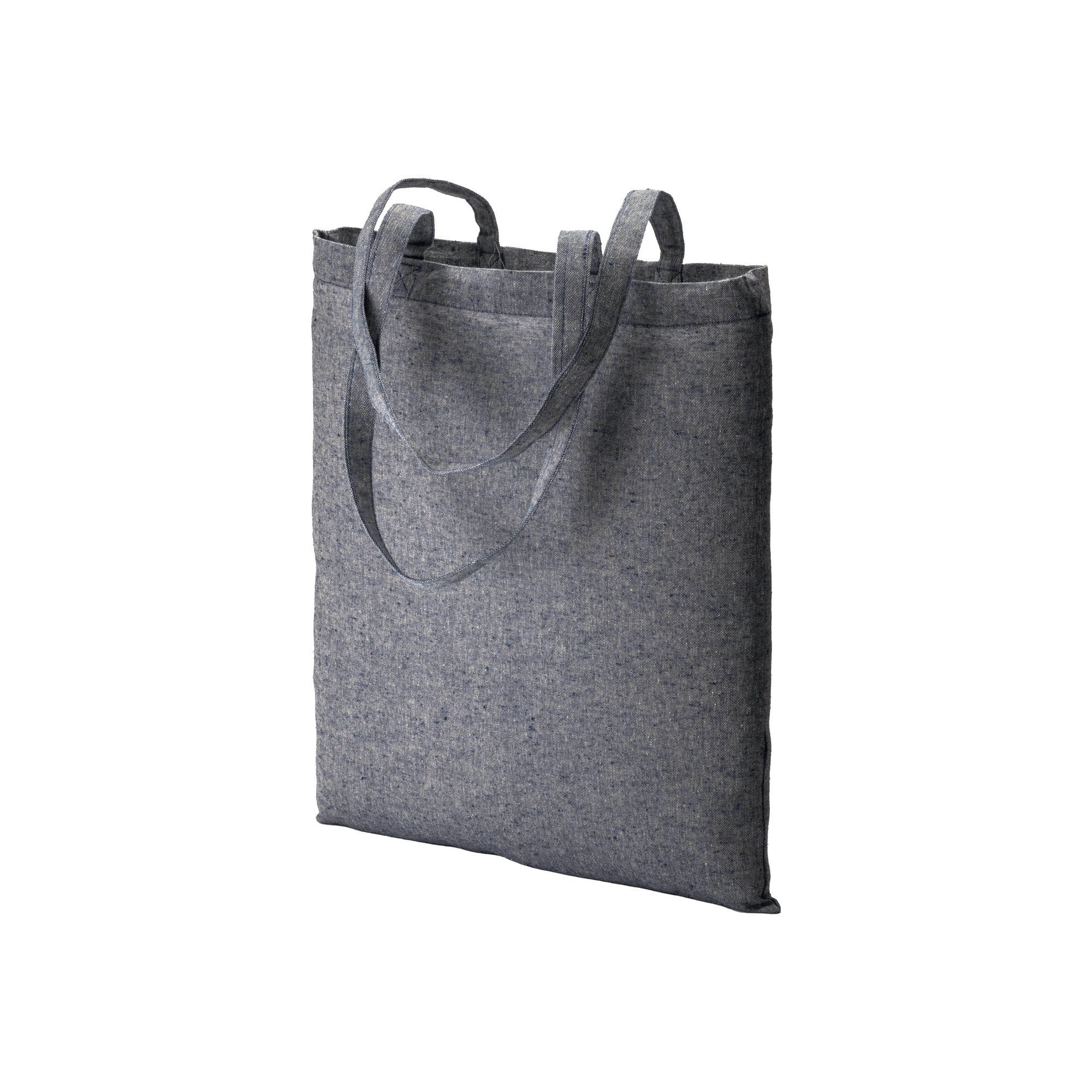 Immagine Shopper in cotone riciclato 150 g/m2 effetto melange, manici lunghi