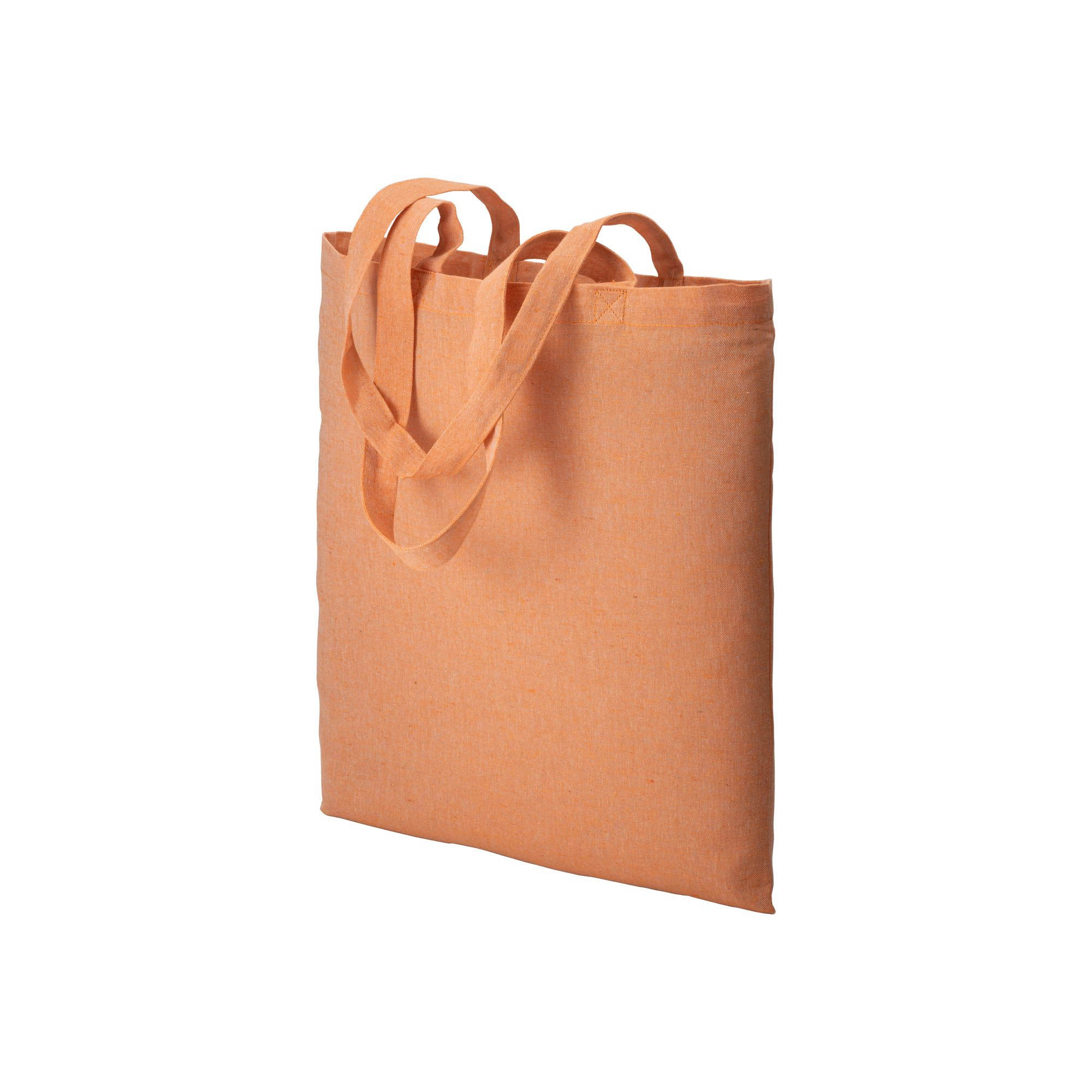 Immagine Shopper in cotone riciclato 150 g/m2 effetto melange, manici lunghi