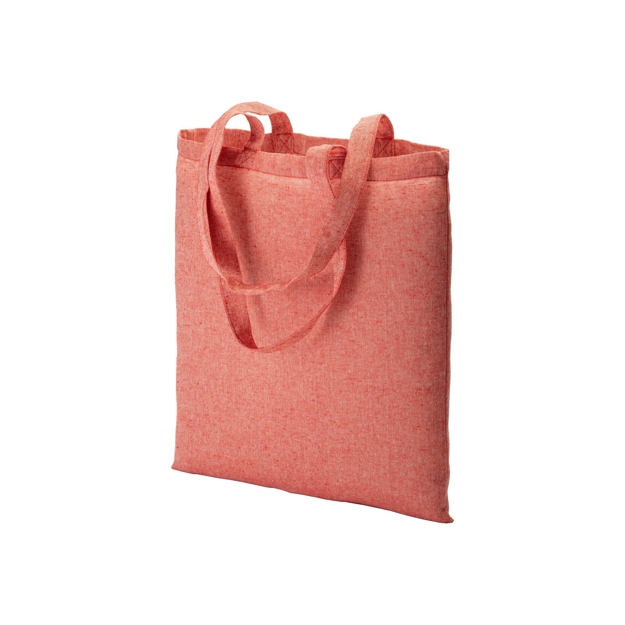 Immagine Shopper in cotone riciclato 150 g/m2 effetto melange, manici lunghi