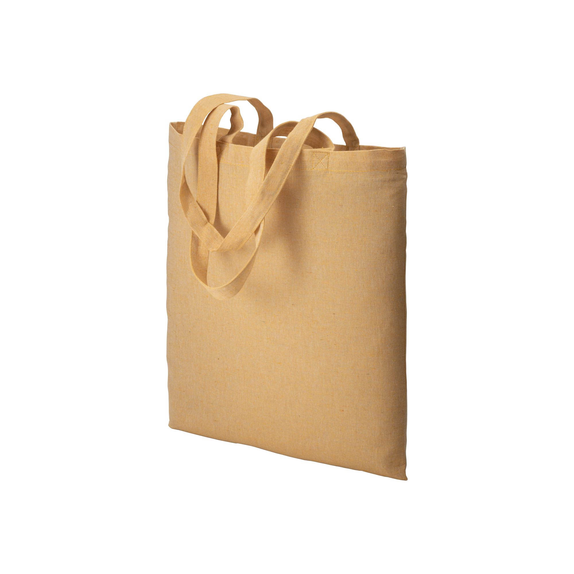 Immagine Shopper in cotone riciclato 150 g/m2 effetto melange, manici lunghi