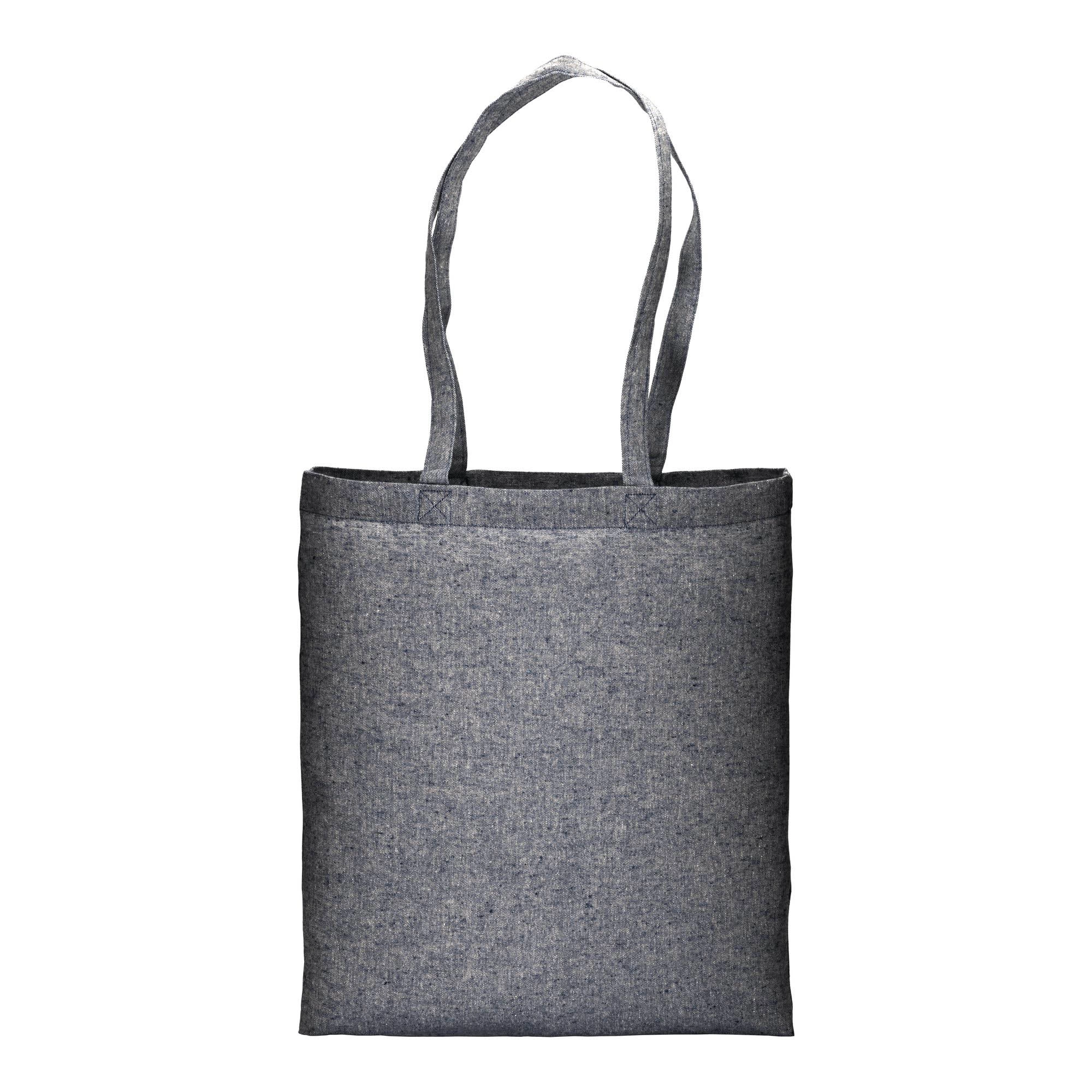 Immagine Shopper in cotone riciclato 150 g/m2 effetto melange, manici lunghi