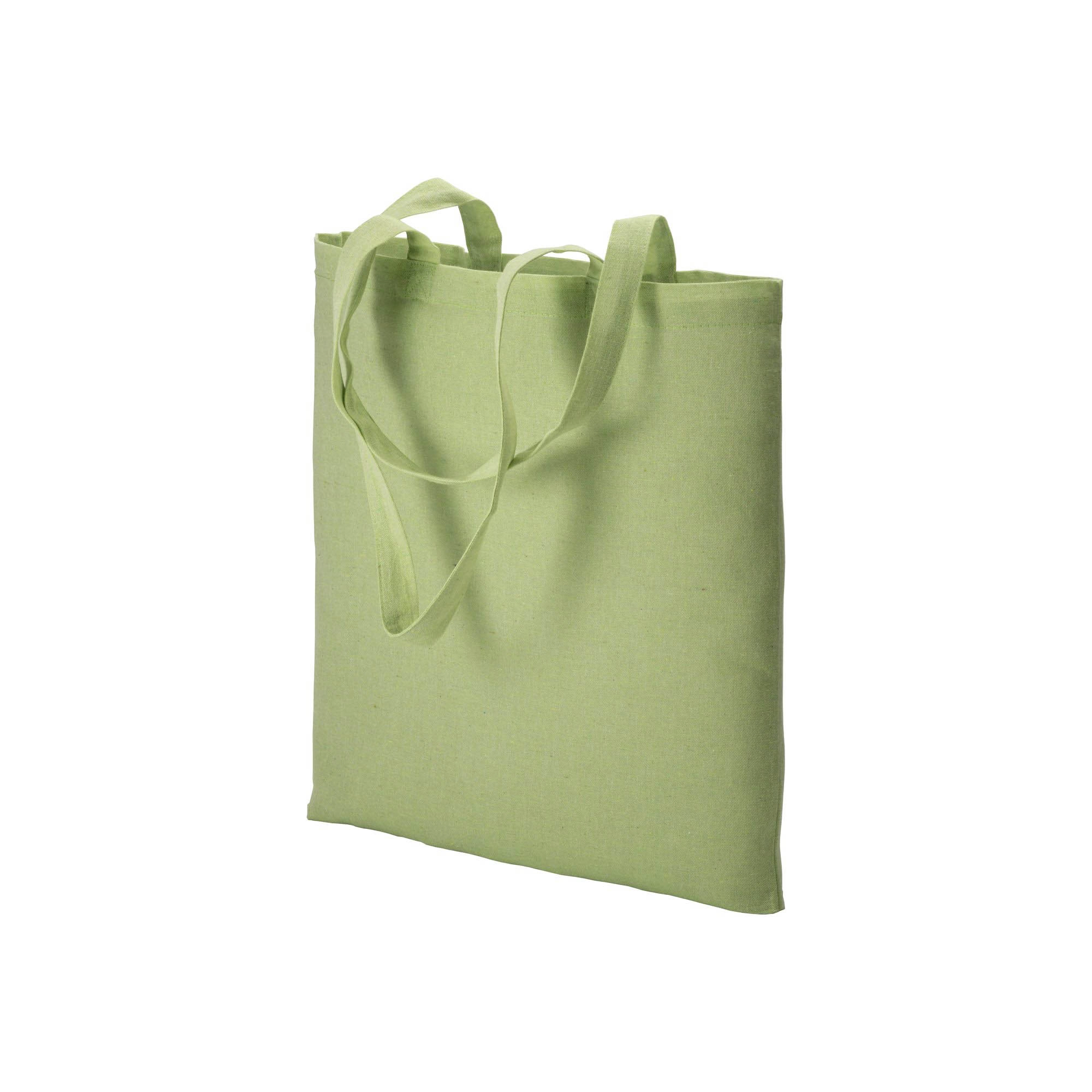 Immagine Shopper in cotone riciclato 150 g/m2 effetto melange, manici lunghi