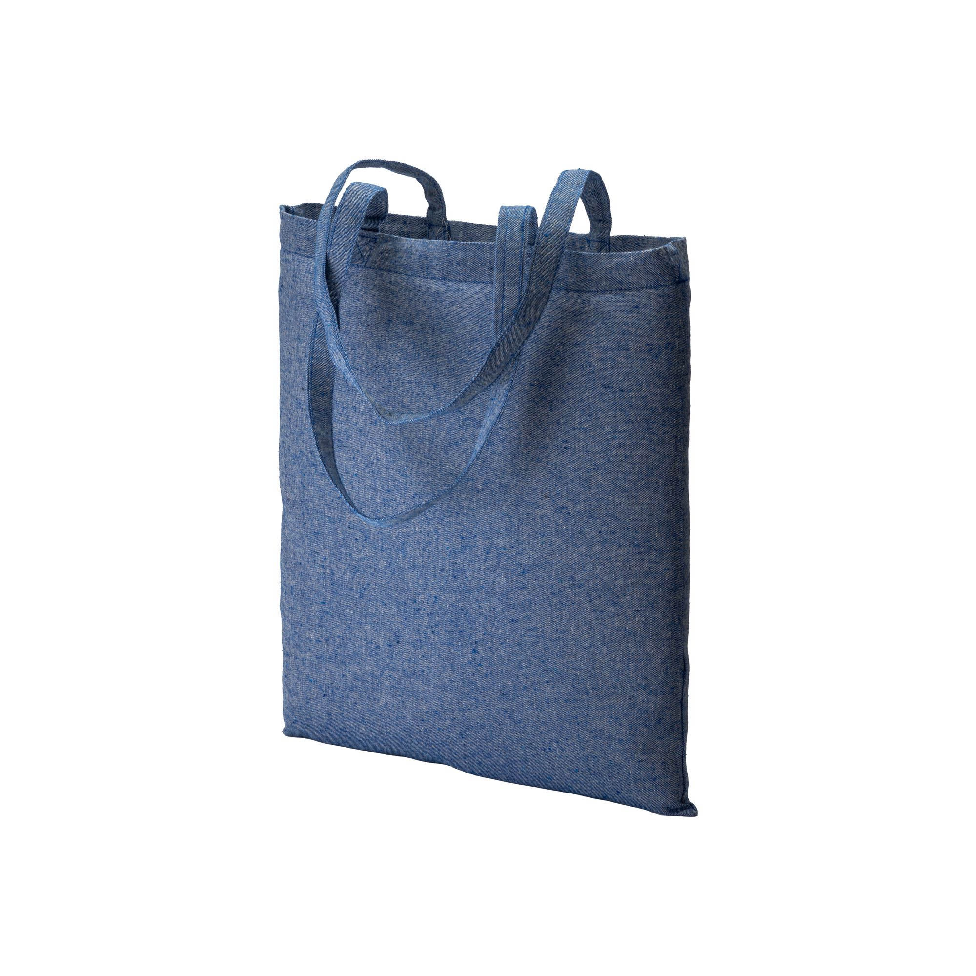 Immagine Shopper in cotone riciclato 150 g/m2 effetto melange, manici lunghi