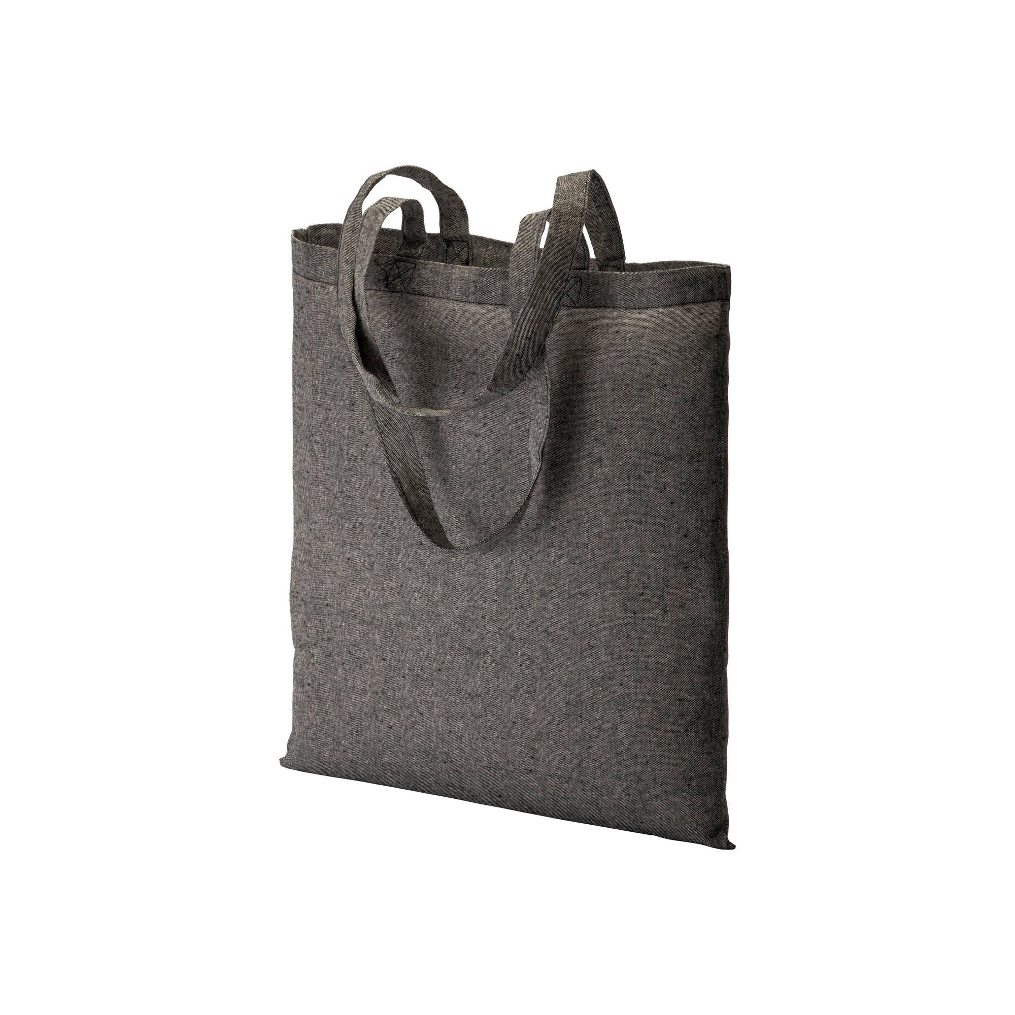 Immagine Shopper in cotone riciclato 150 g/m2 effetto melange, manici lunghi