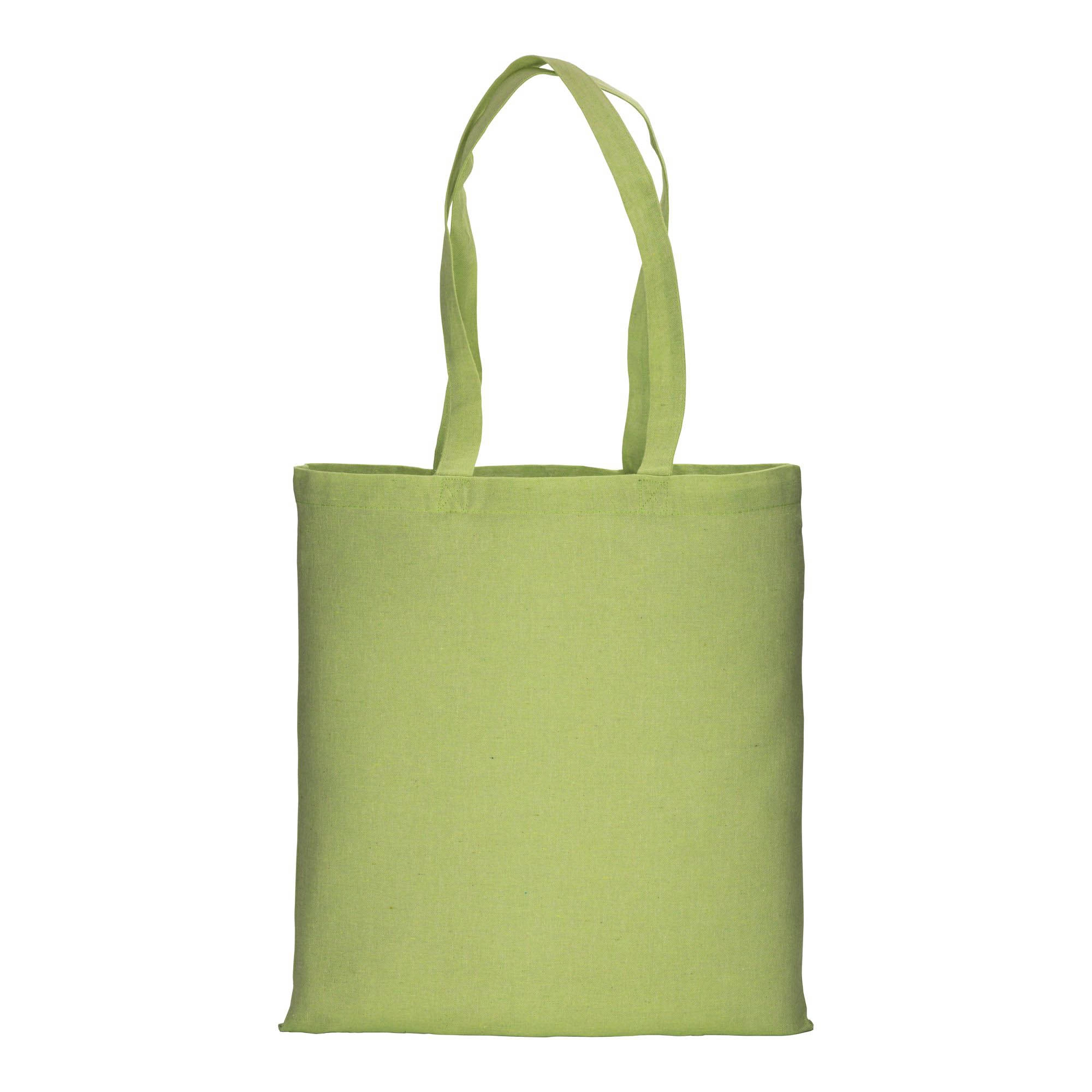 Immagine Shopper in cotone riciclato 150 g/m2 effetto melange, manici lunghi