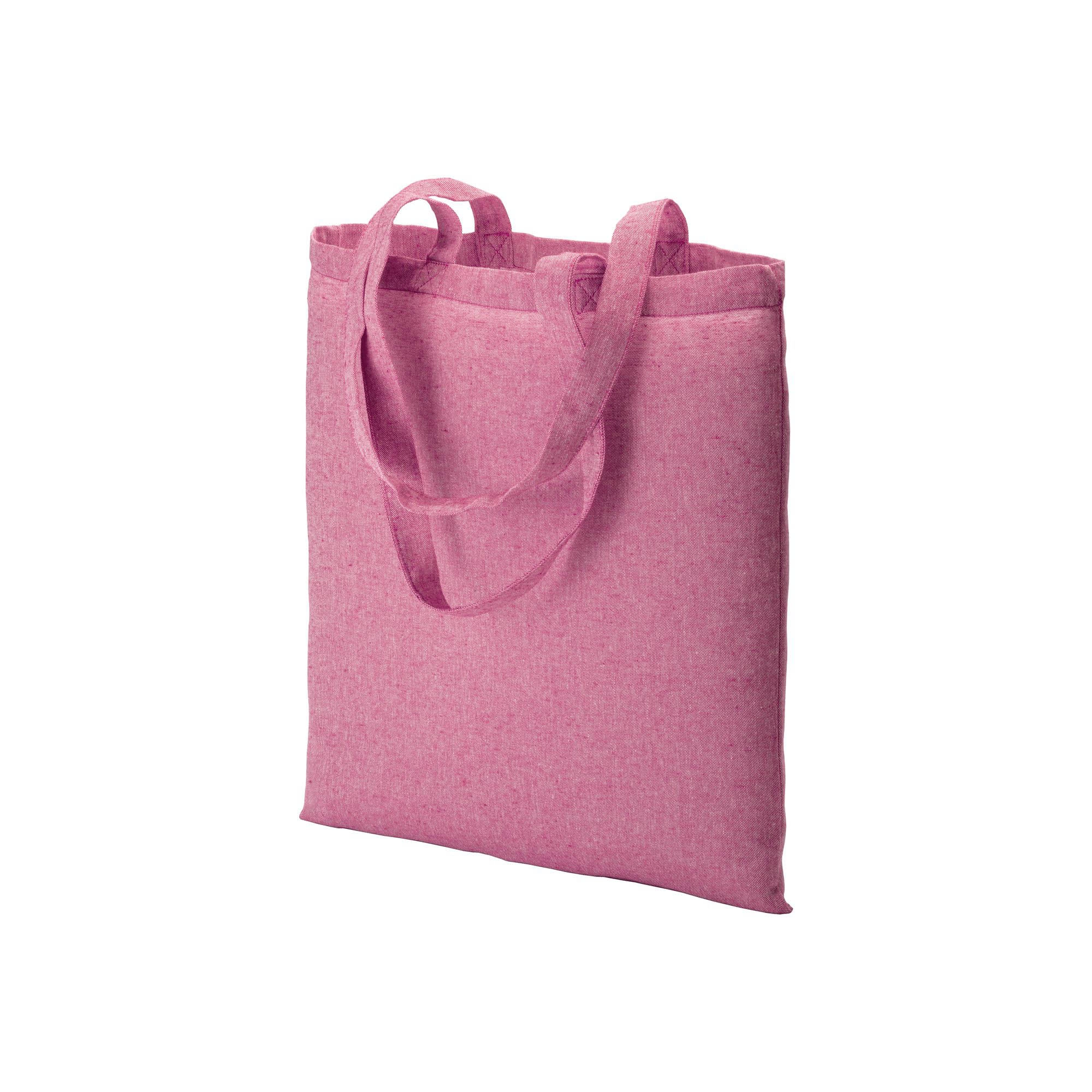 Immagine Shopper in cotone riciclato 150 g/m2 effetto melange, manici lunghi