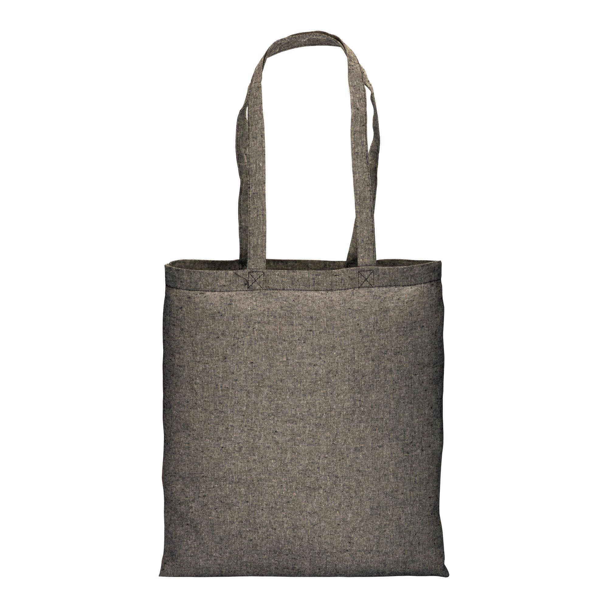 Immagine Shopper in cotone riciclato 150 g/m2 effetto melange, manici lunghi
