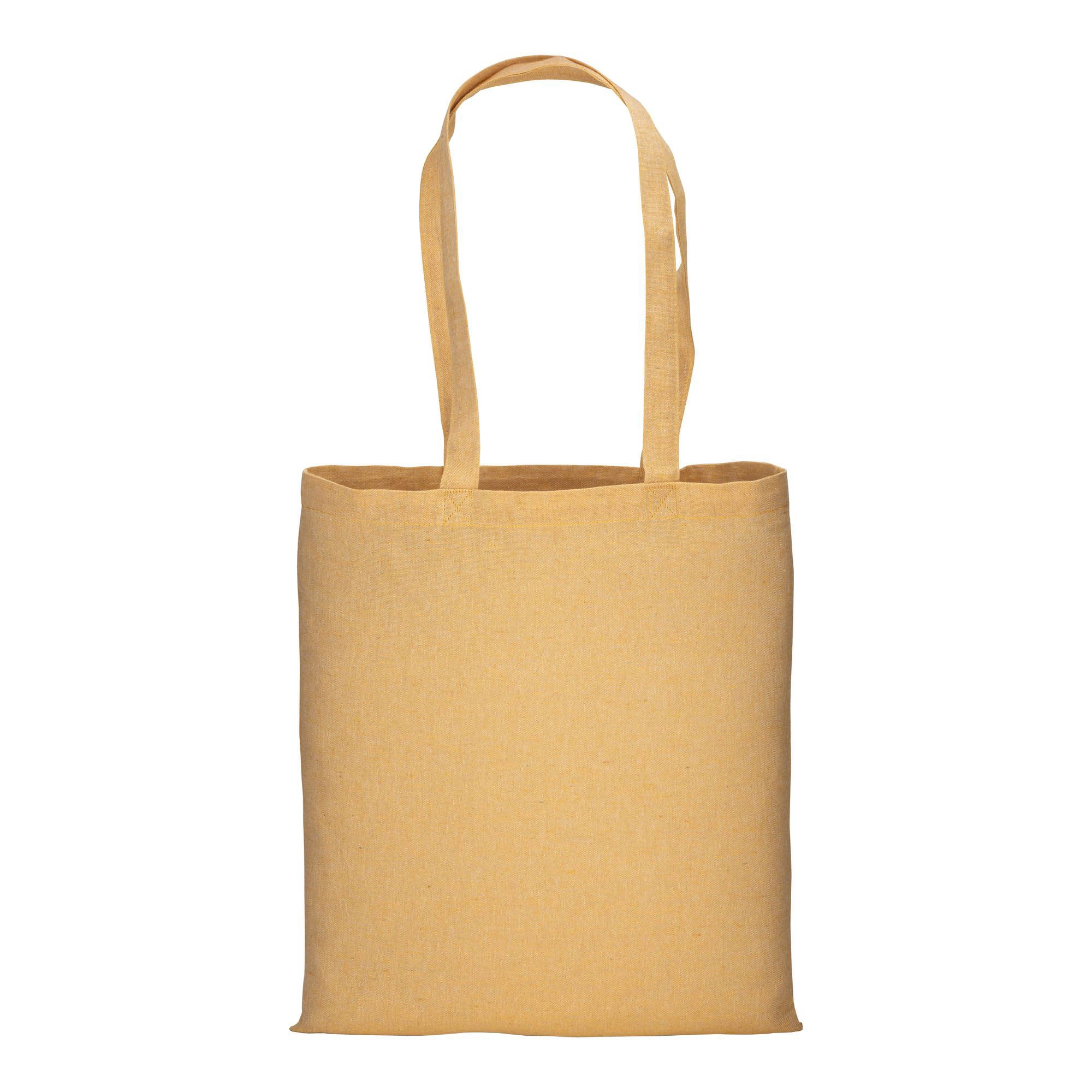 Immagine Shopper in cotone riciclato 150 g/m2 effetto melange, manici lunghi