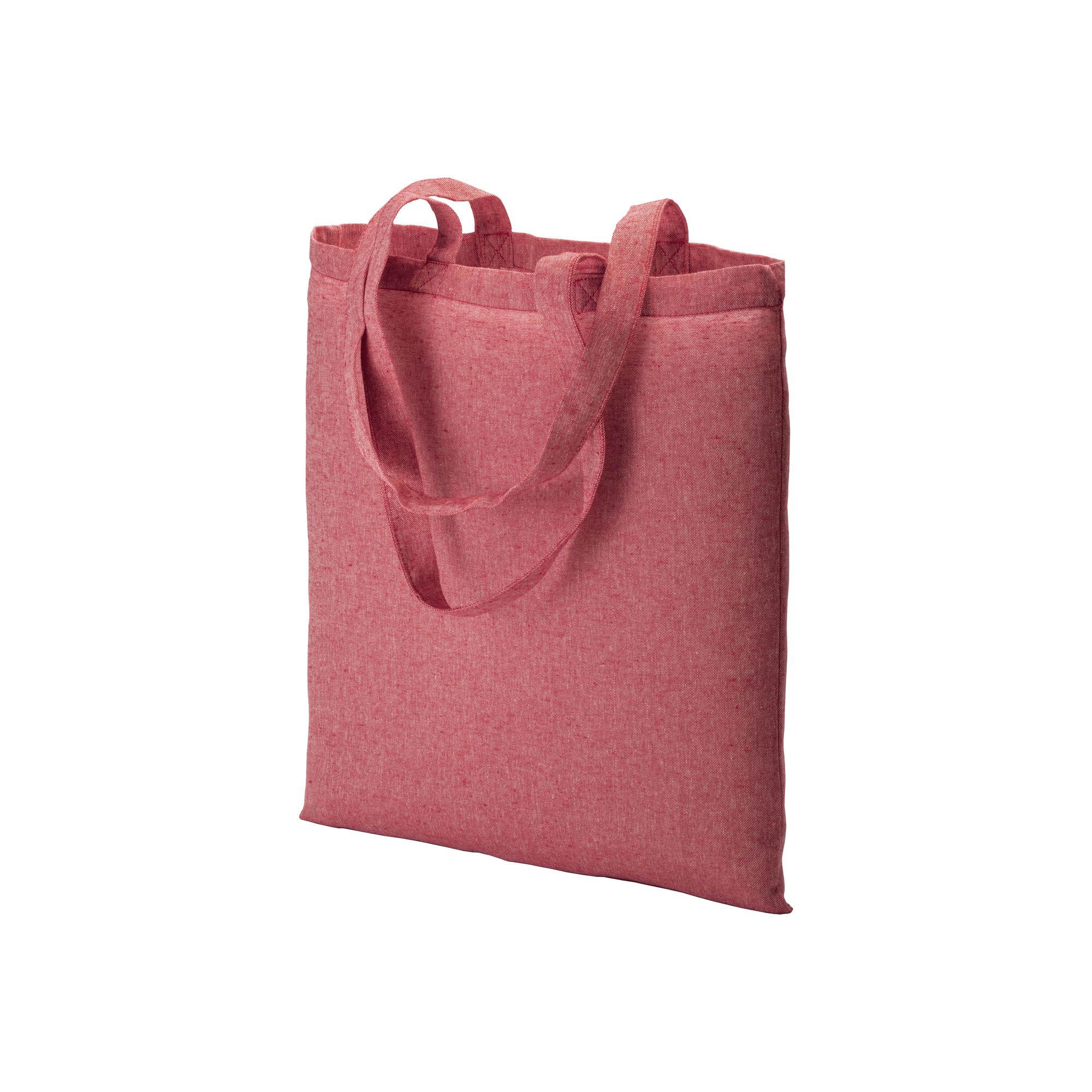 Immagine Shopper in cotone riciclato 150 g/m2 effetto melange, manici lunghi