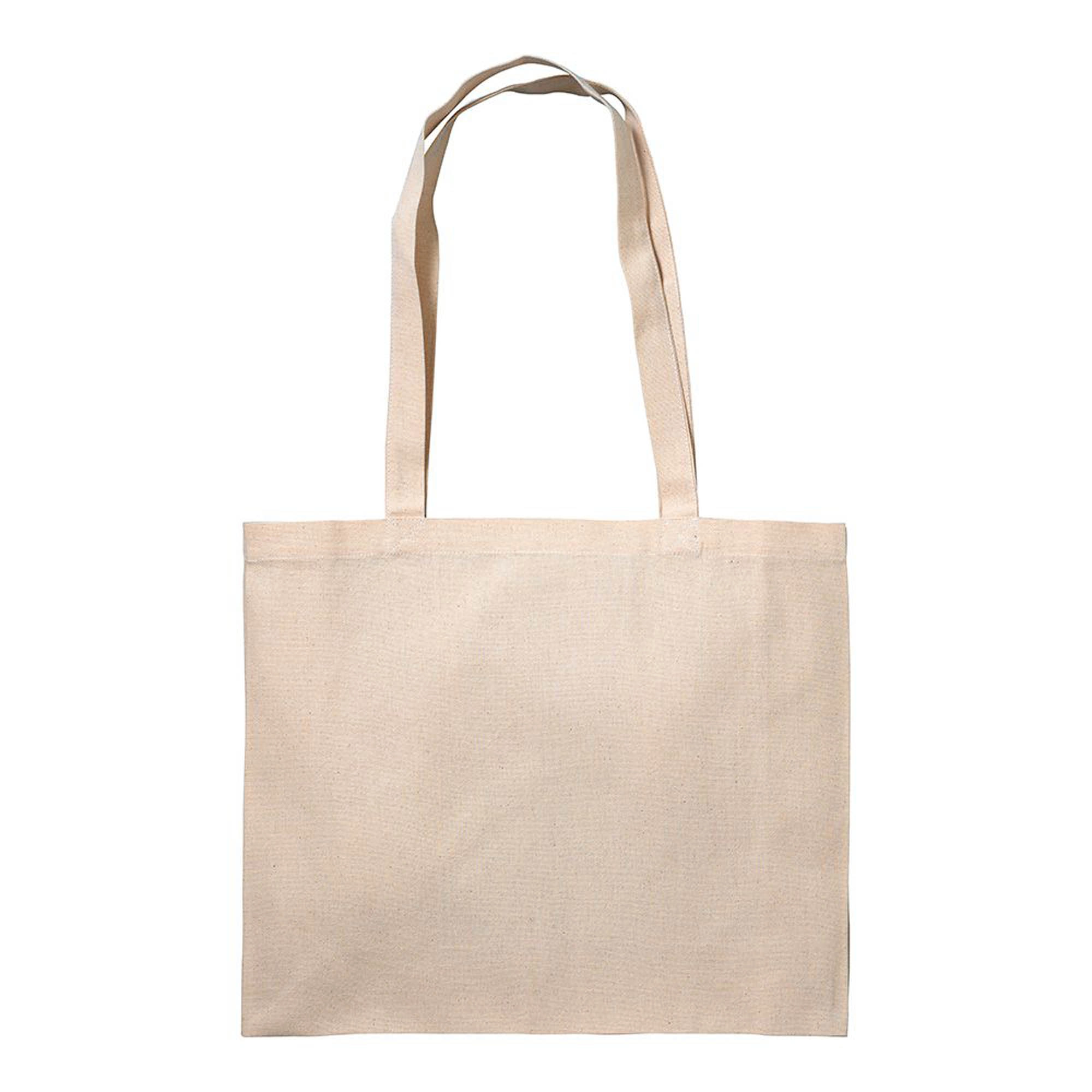 Immagine Shopper con soffietto in cotone 200 g/m2, manici lunghi
