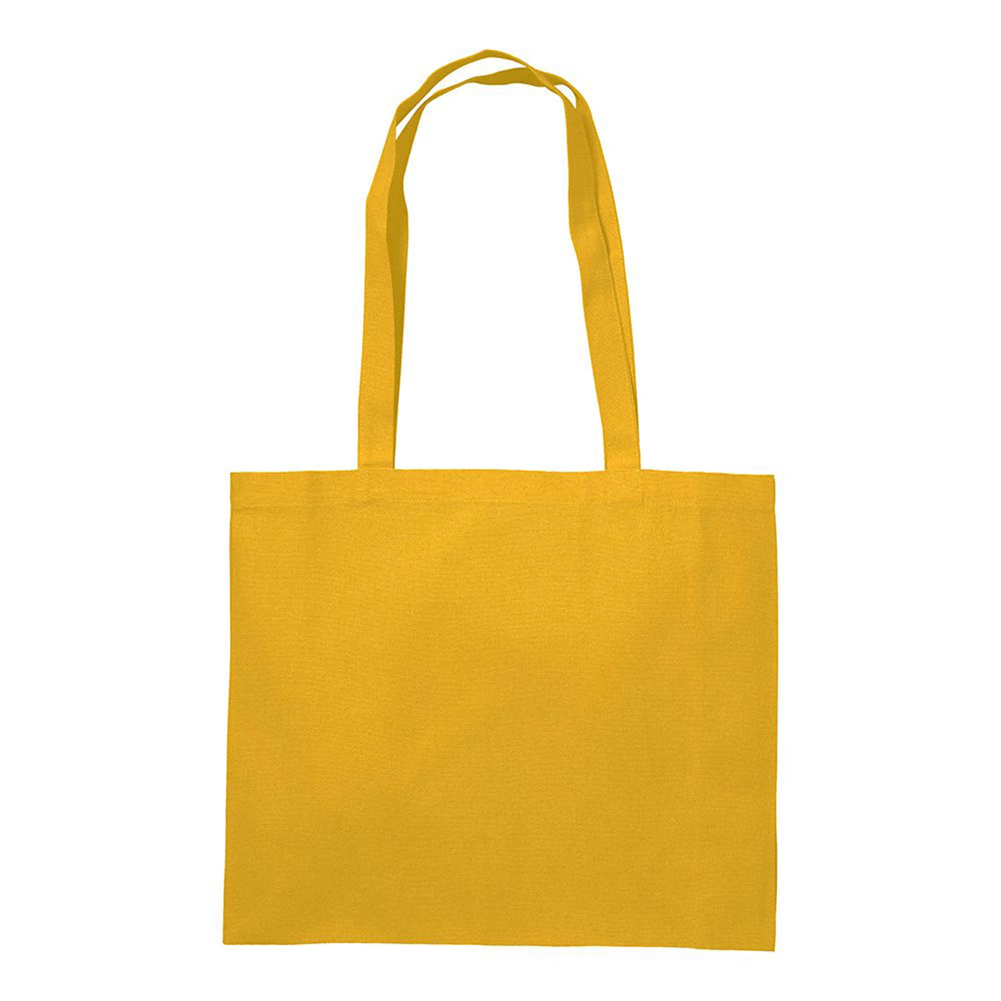 Immagine Shopper con soffietto in cotone 200 g/m2, manici lunghi