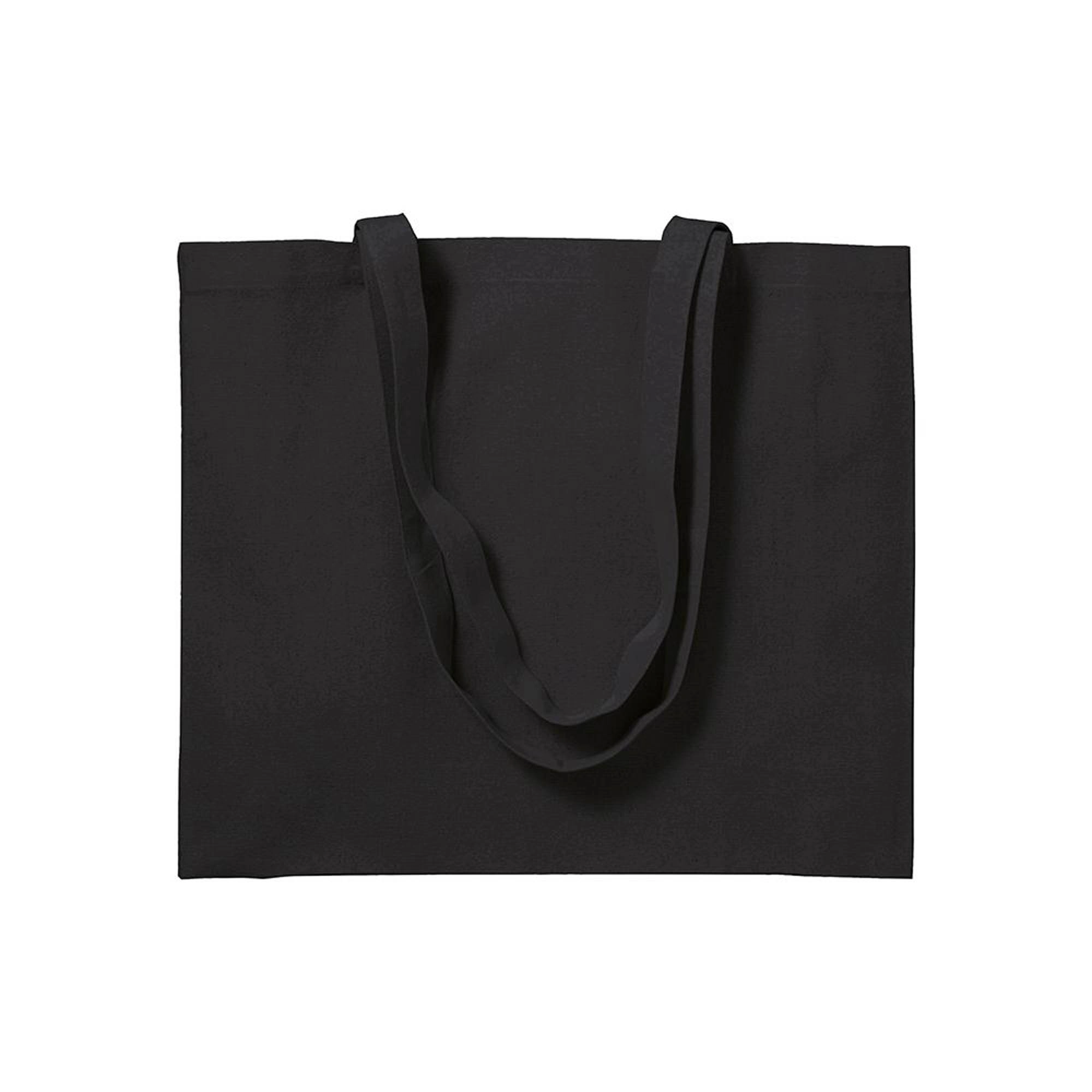 Immagine Shopper con soffietto in cotone 200 g/m2, manici lunghi