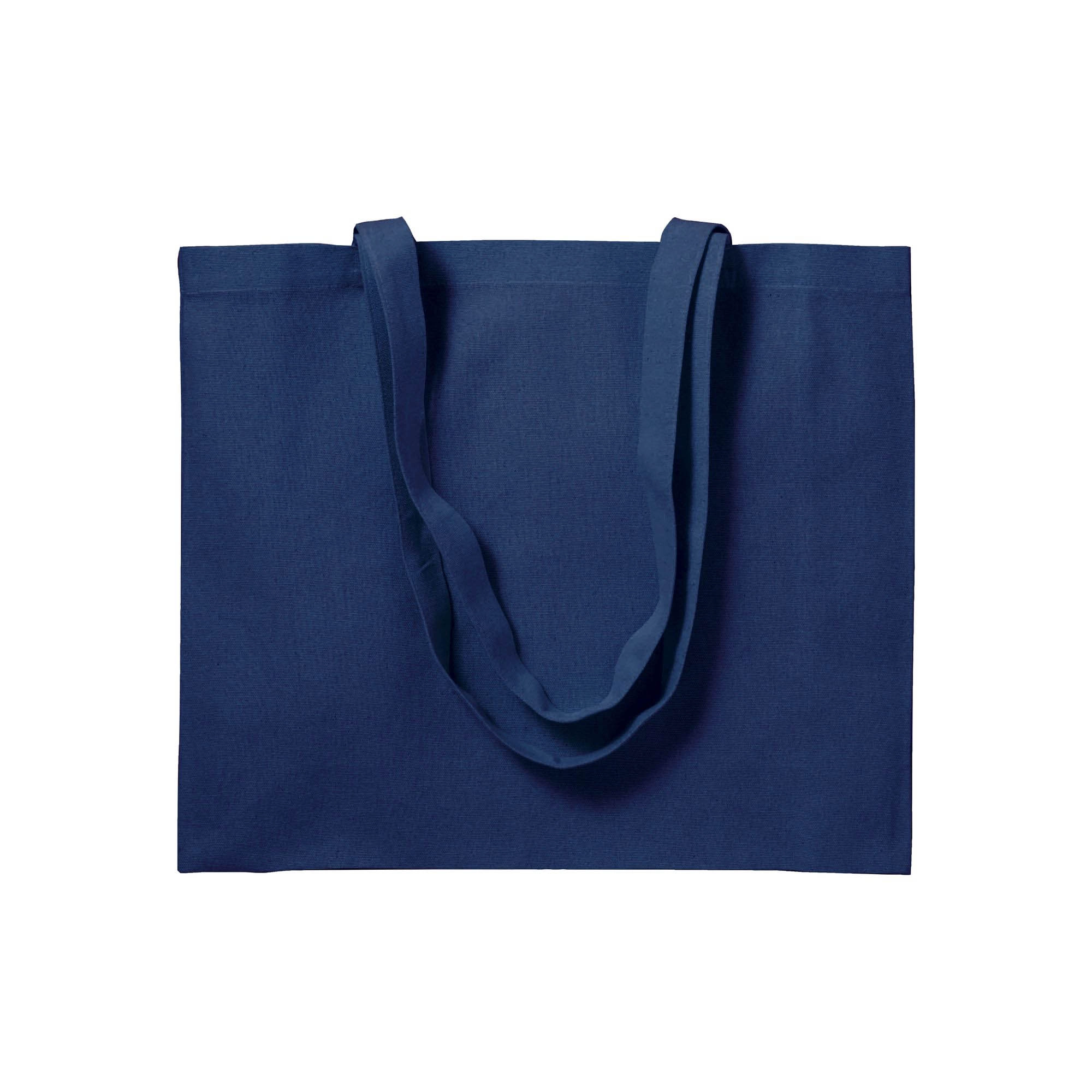 Immagine Shopper con soffietto in cotone 200 g/m2, manici lunghi