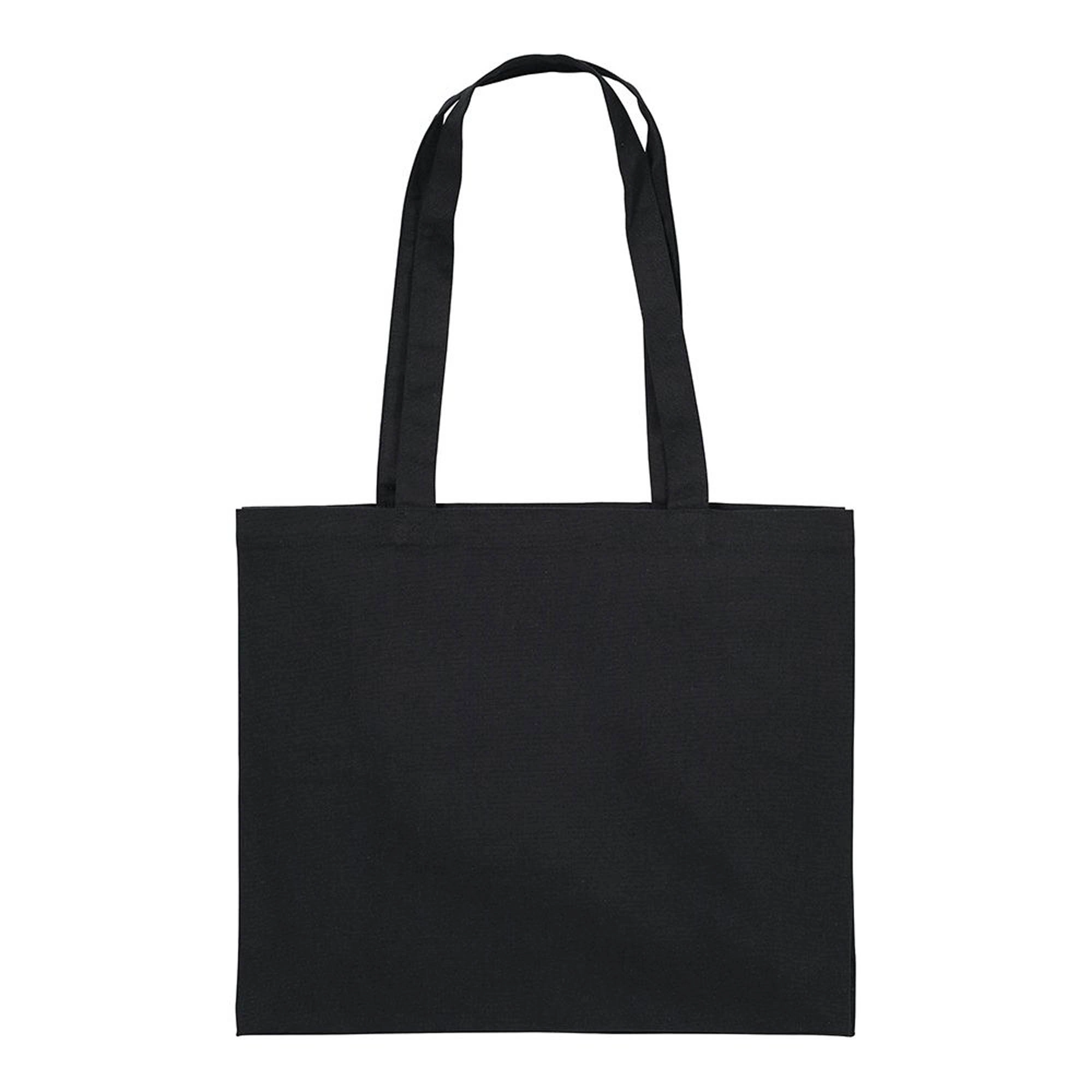 Immagine Shopper con soffietto in cotone 200 g/m2, manici lunghi