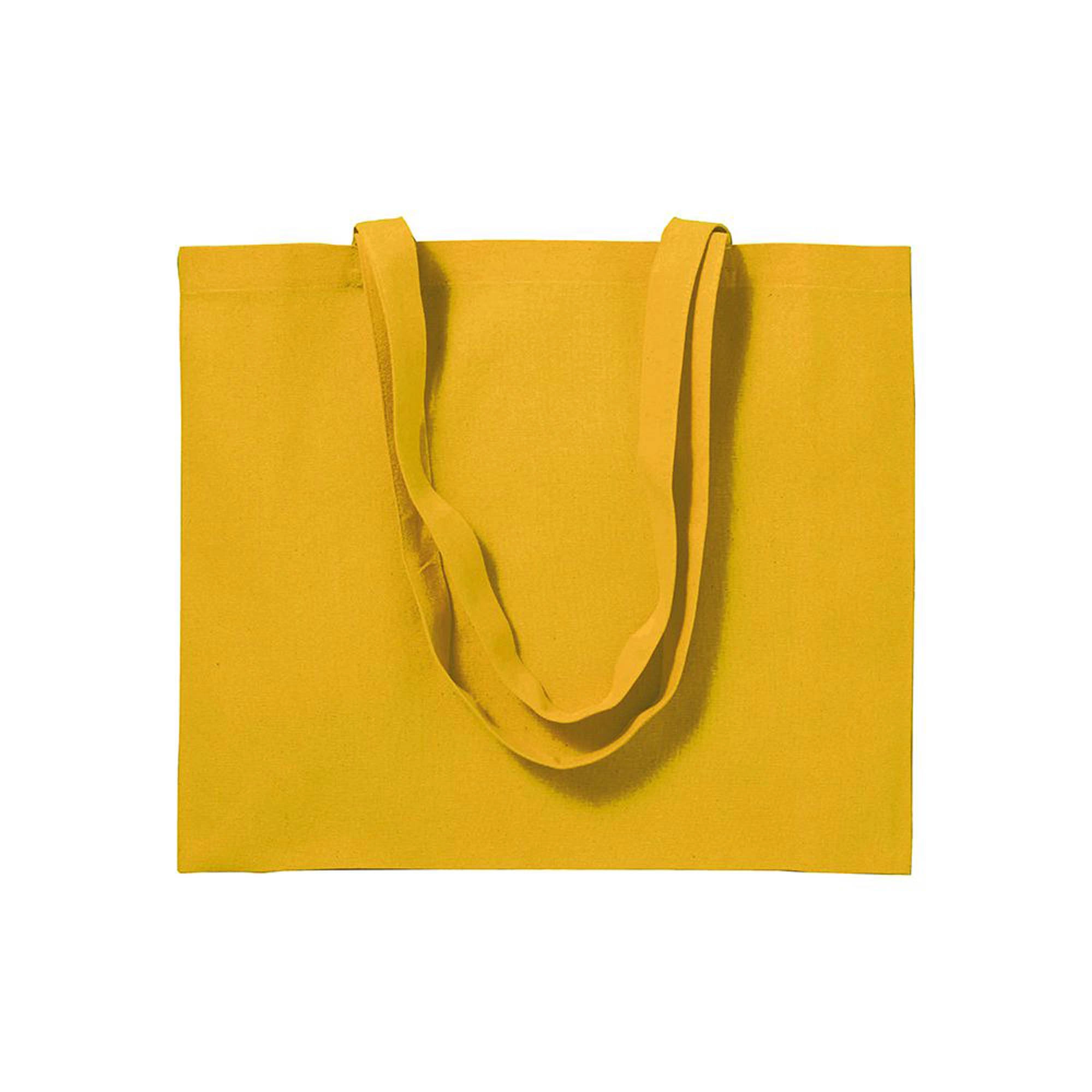 Immagine Shopper con soffietto in cotone 200 g/m2, manici lunghi