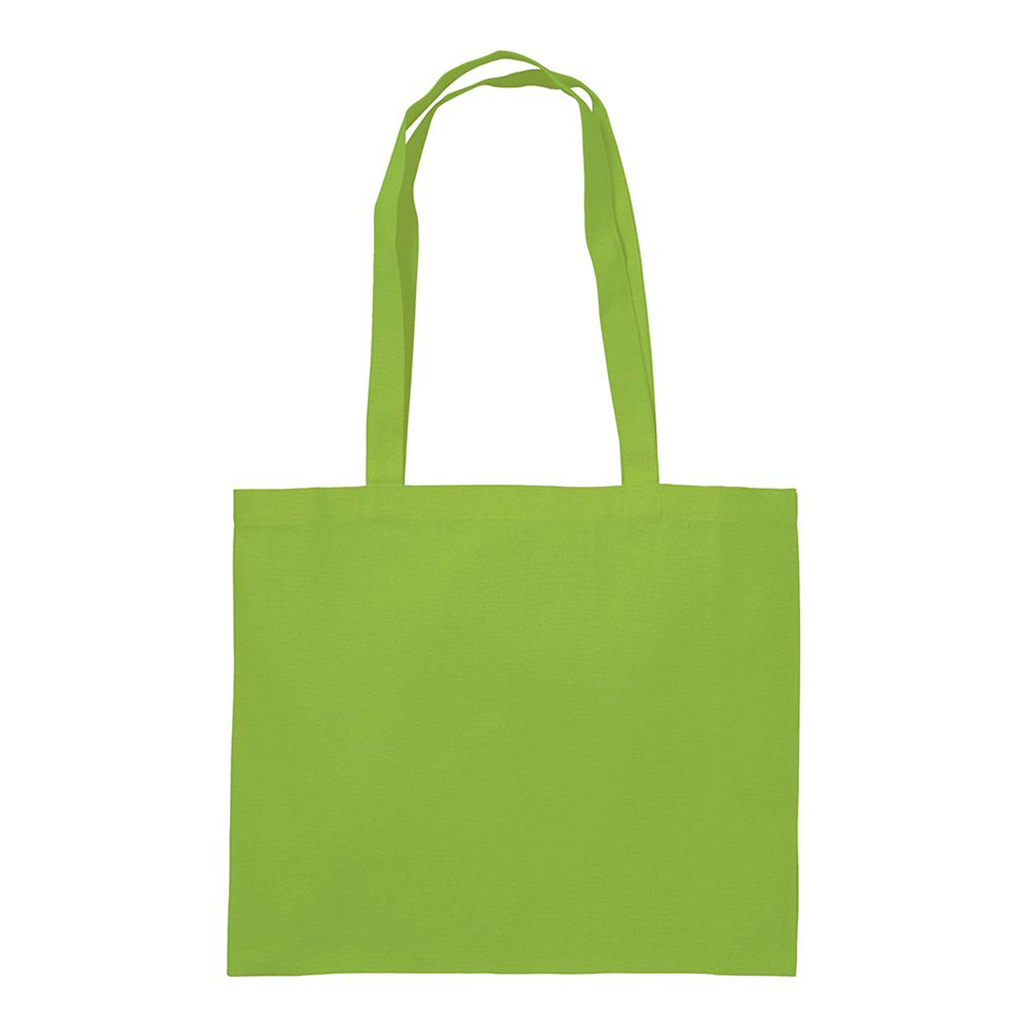 Immagine Shopper con soffietto in cotone 200 g/m2, manici lunghi
