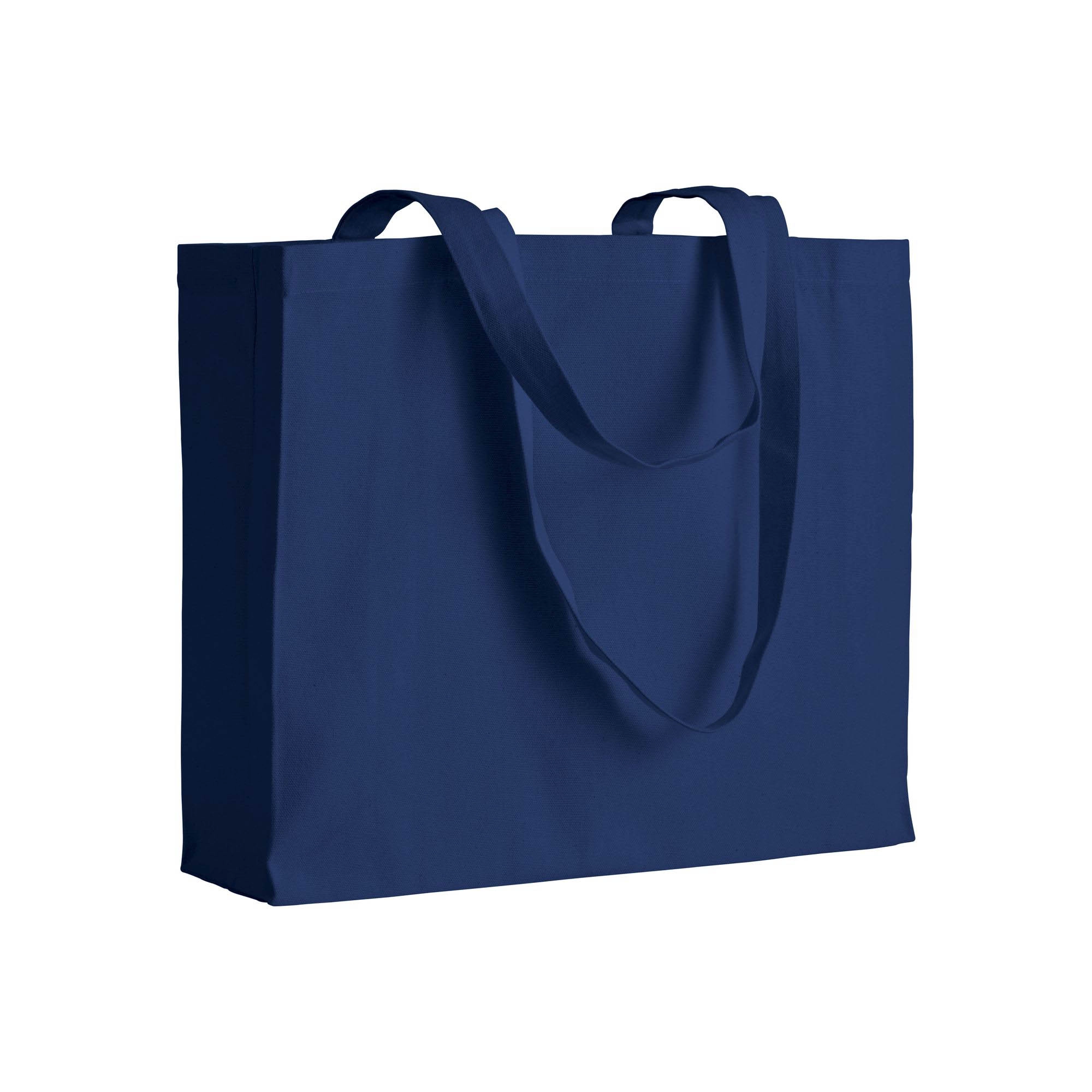 Immagine Shopper con soffietto in cotone 200 g/m2, manici lunghi