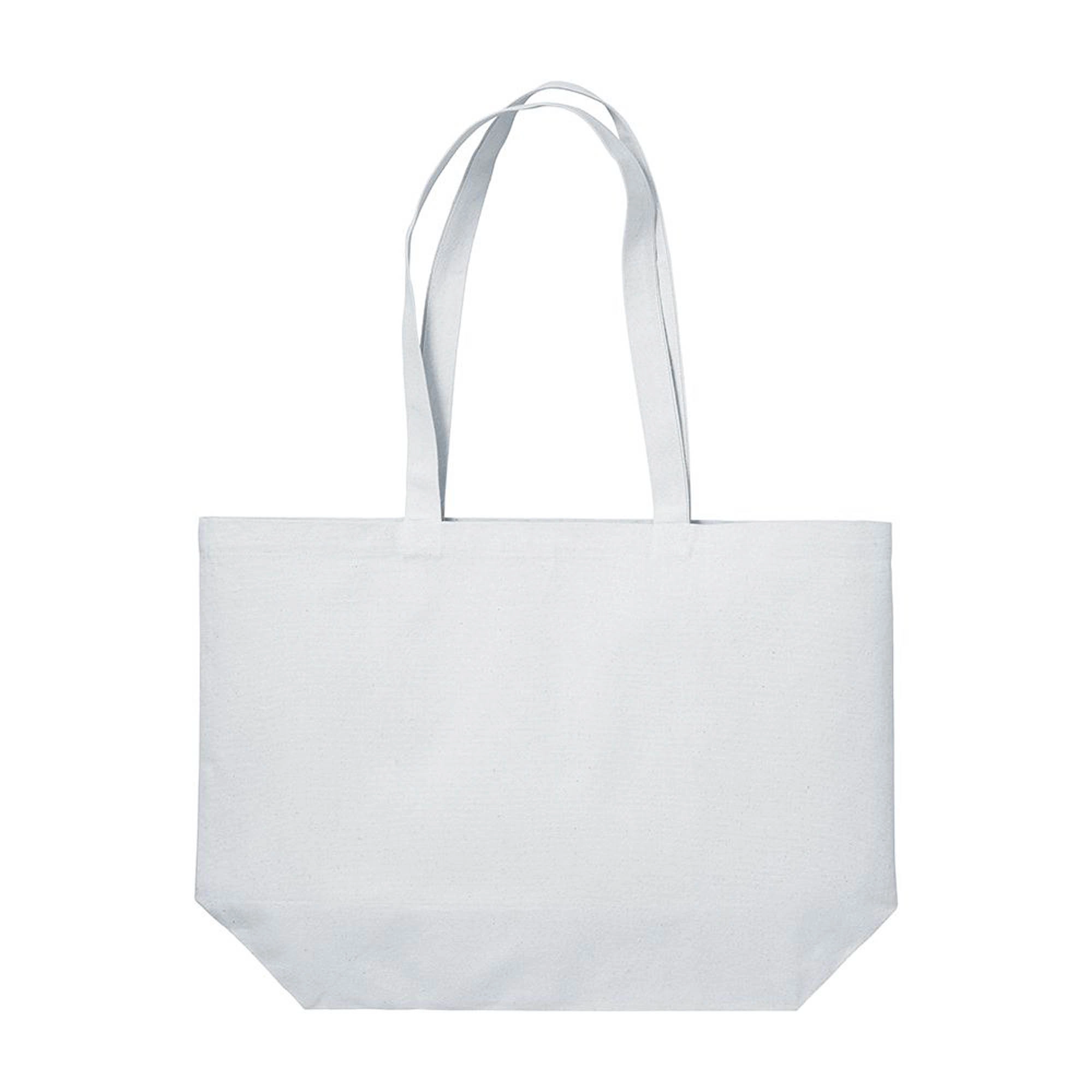 Immagine Shopper con soffietto alla base in cotone 280 g/m2, manici lunghi