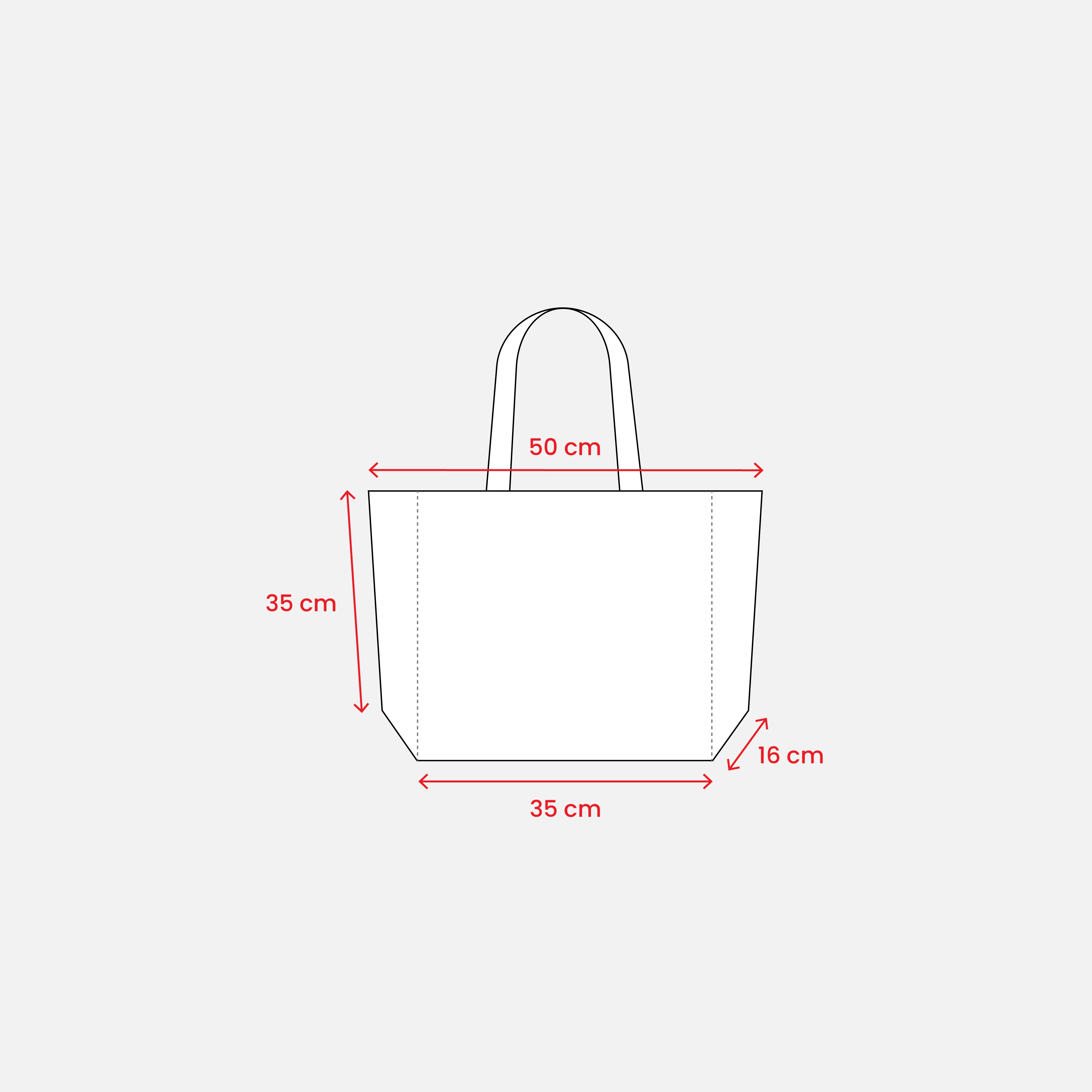 Immagine Shopper con soffietto alla base in cotone 280 g-m2, manici lunghi