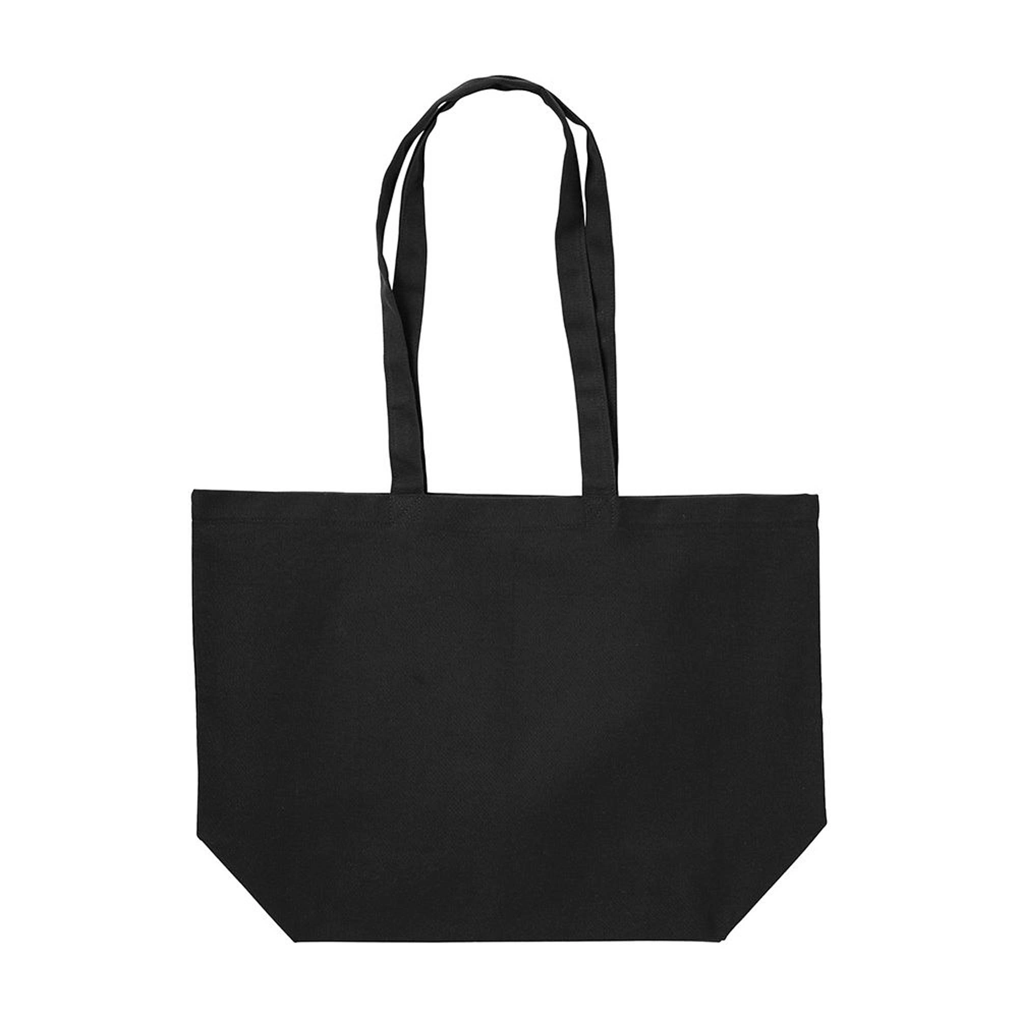 Immagine Shopper con soffietto alla base in cotone 280 g-m2, manici lunghi