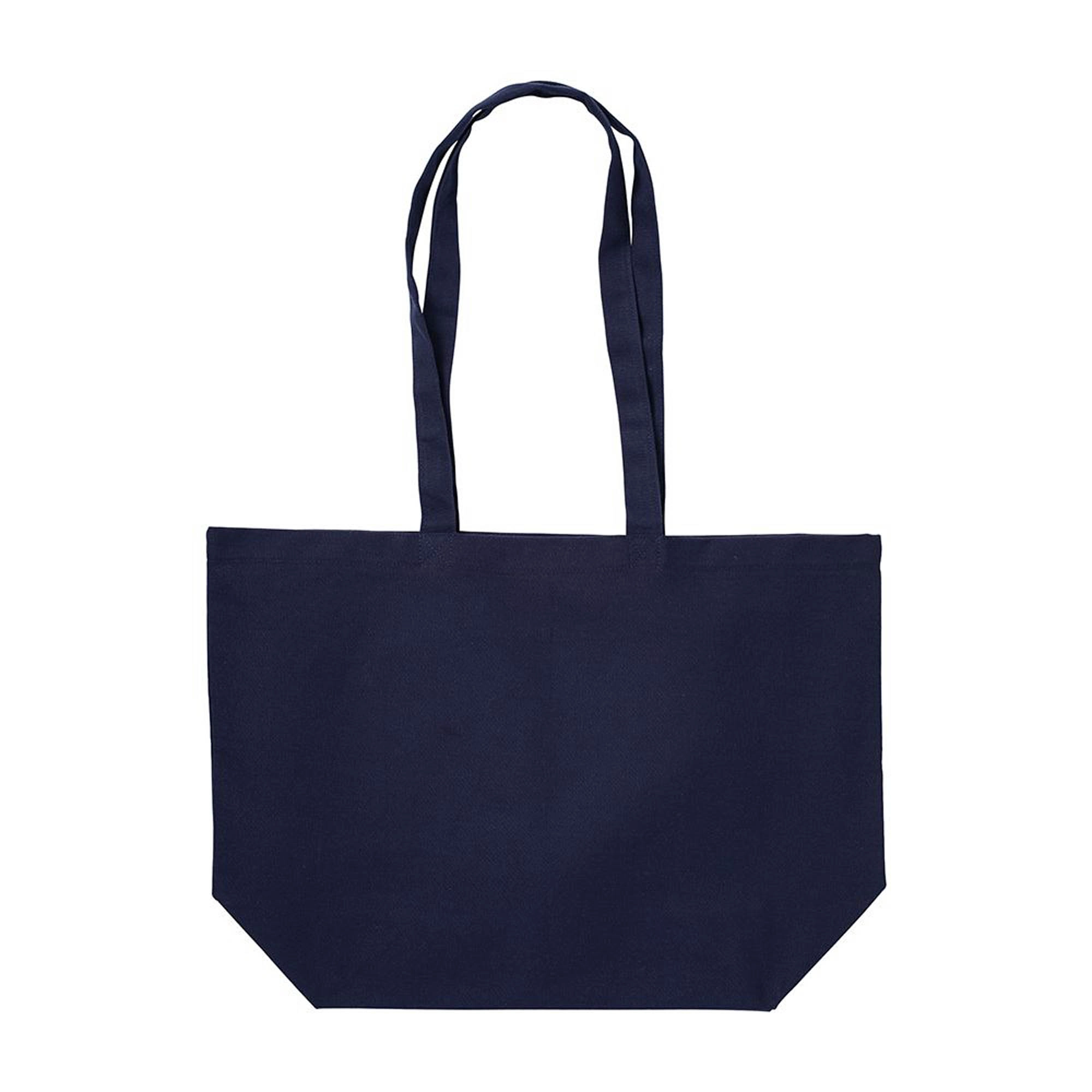 Immagine Shopper con soffietto alla base in cotone 280 g-m2, manici lunghi