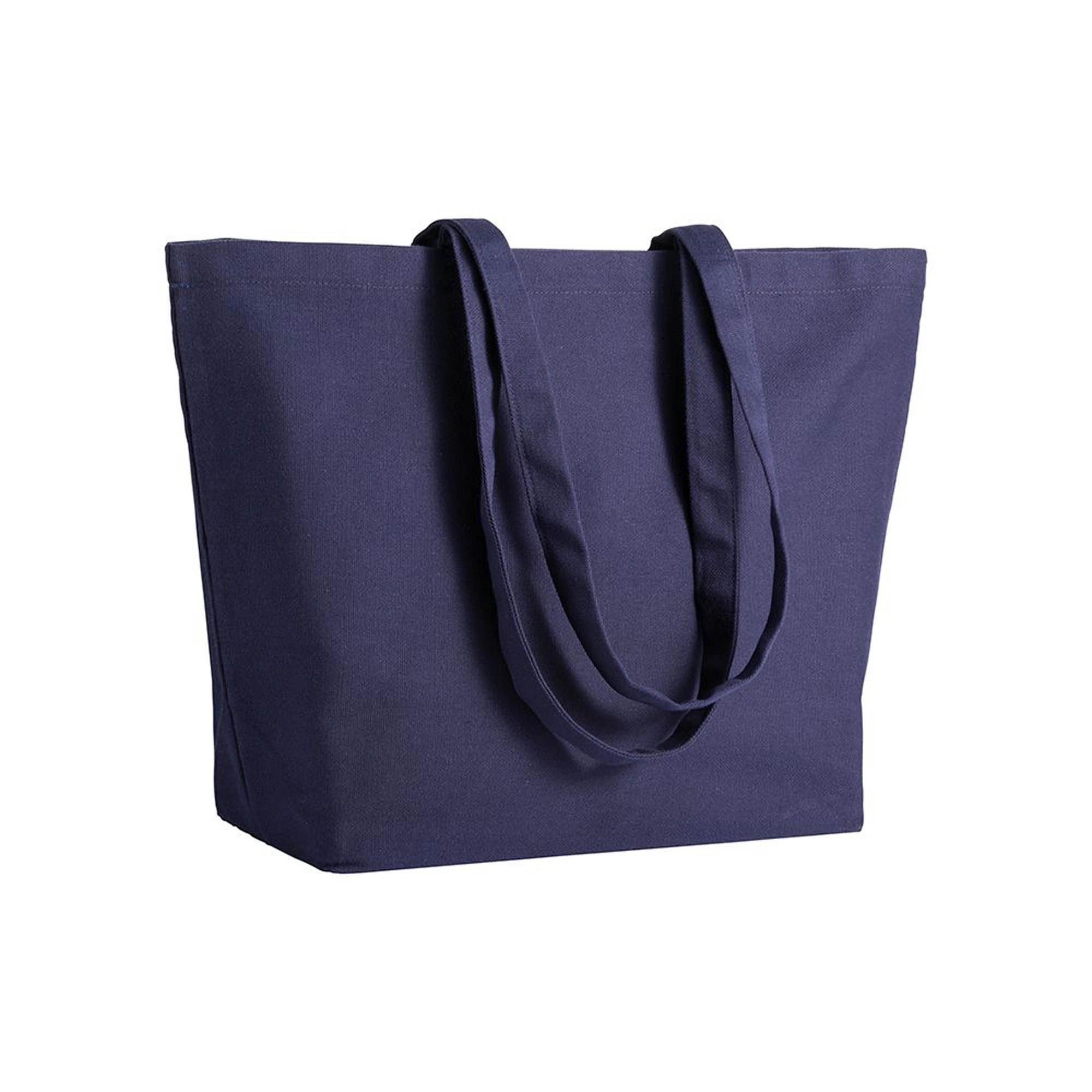 Immagine Shopper con soffietto alla base in cotone 280 g-m2, manici lunghi