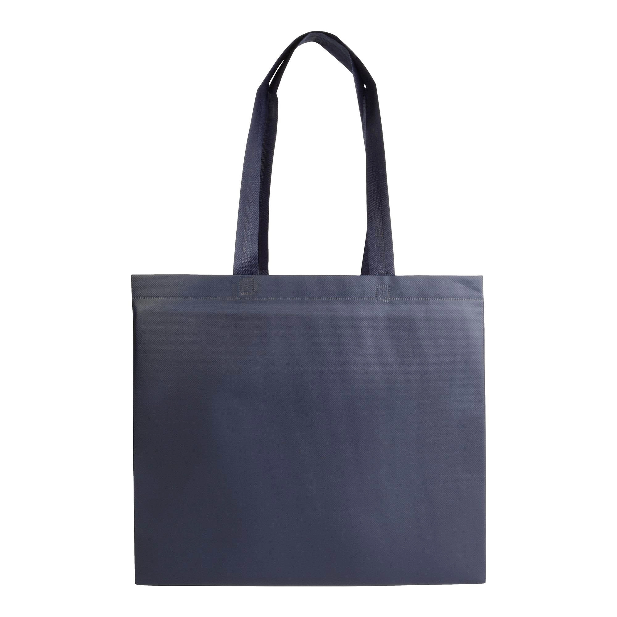 Immagine Shopper in TNT laminato, manici lunghi e soffietto