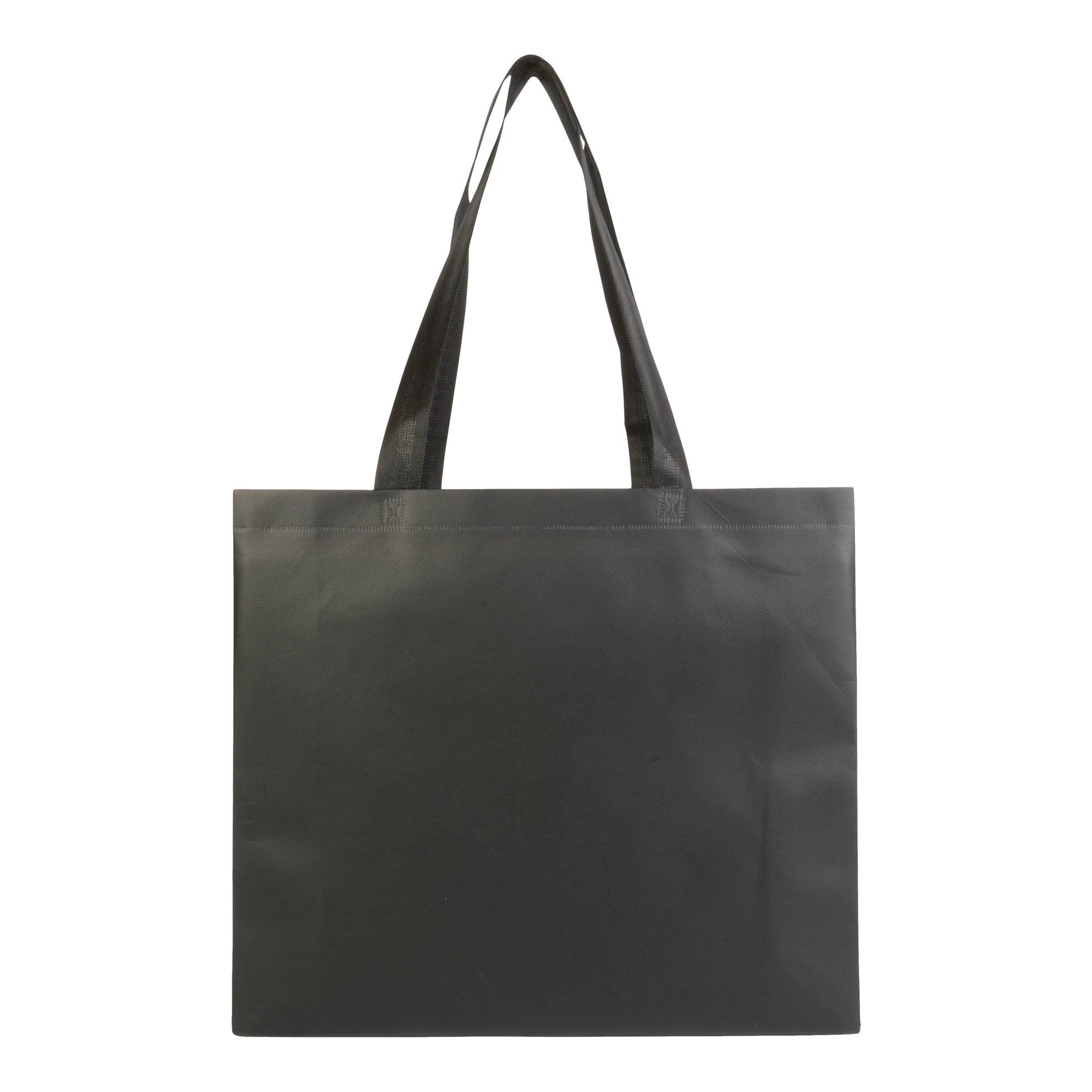 Immagine Shopper in TNT laminato, manici lunghi e soffietto