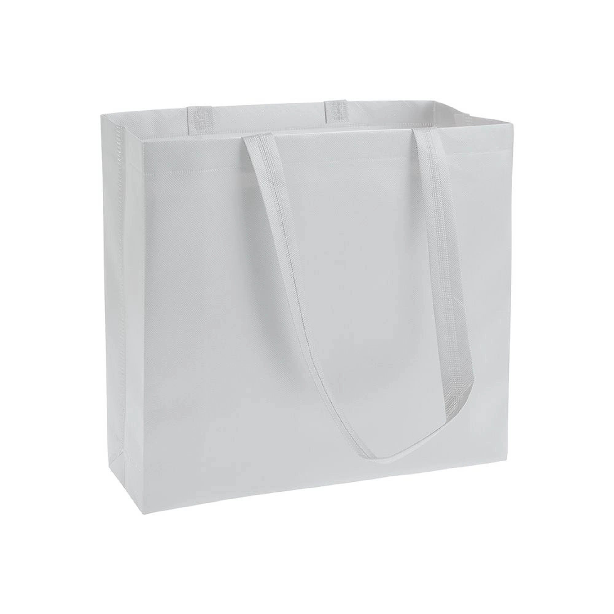 Immagine Shopper in TNT laminato, manici lunghi e soffietto