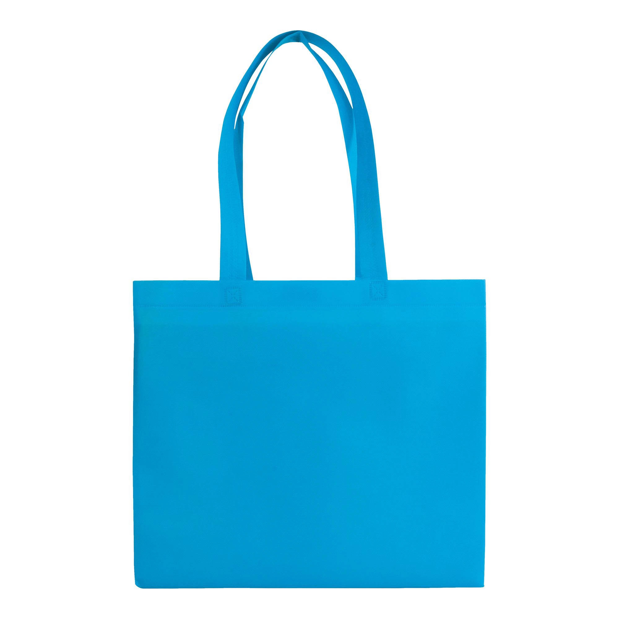 Immagine Shopper in TNT laminato, manici lunghi e soffietto