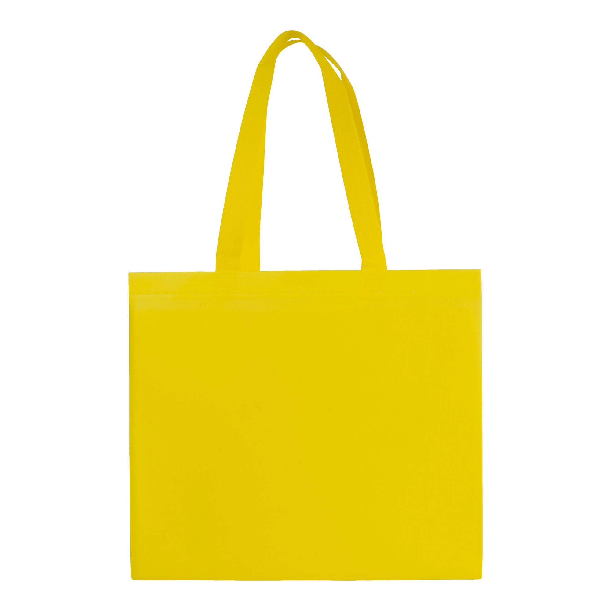 Immagine Shopper in TNT laminato, manici lunghi e soffietto
