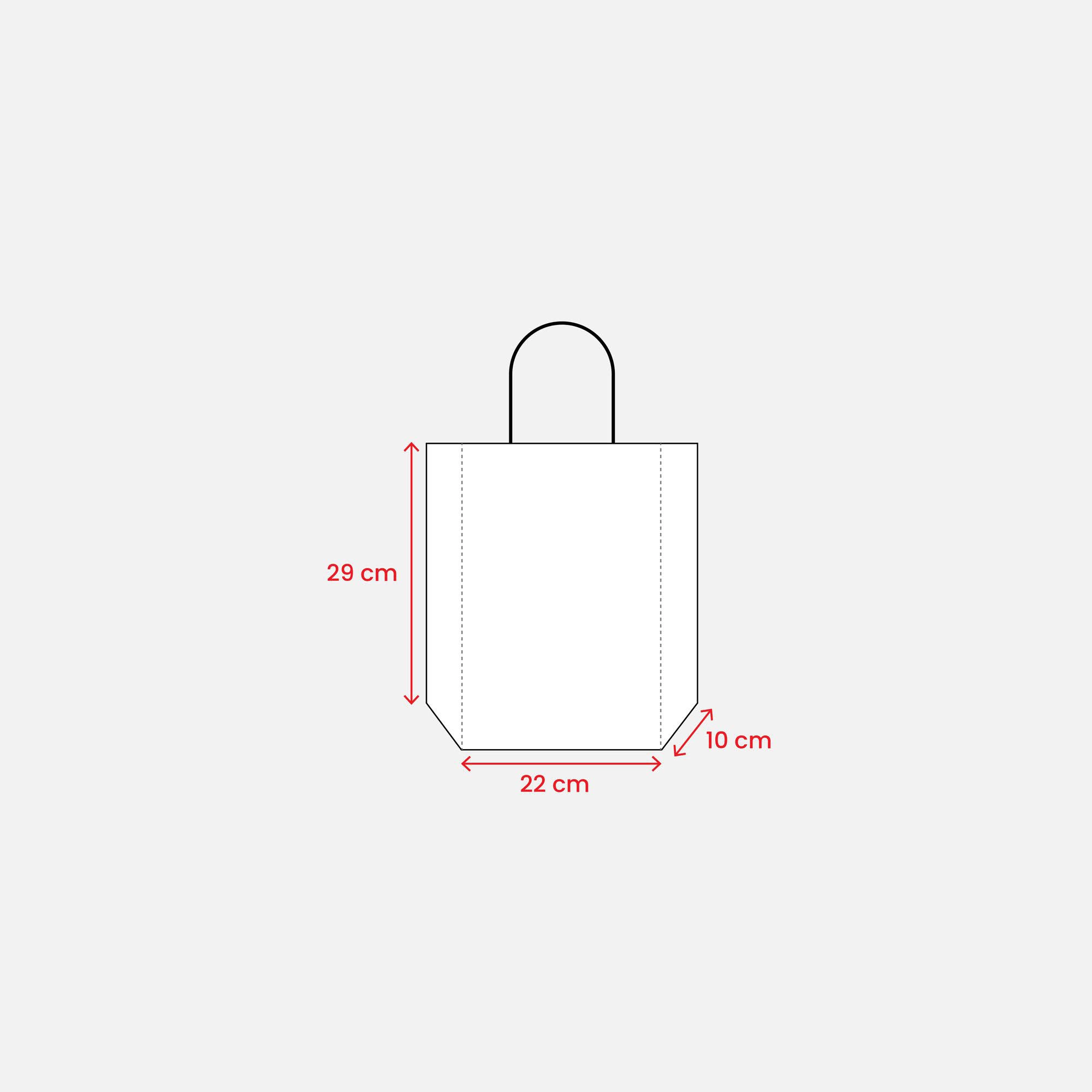 Immagine Shopper con soffietto in carta laminata opaca 157 g/m2 con rinforzo alla base