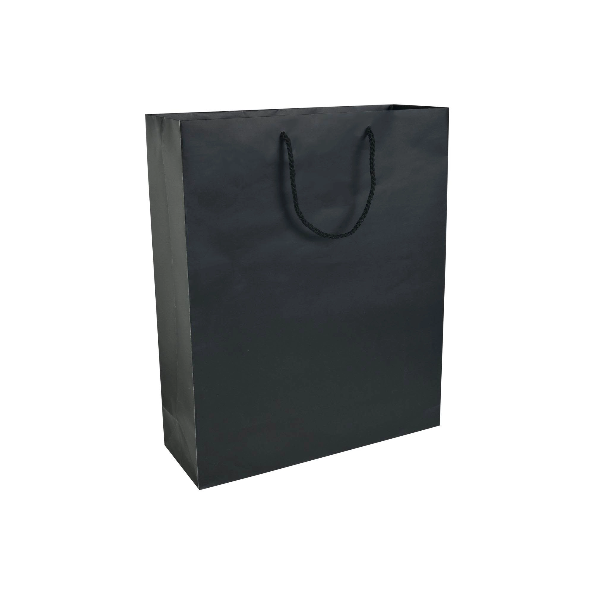 Immagine Shopper con soffietto in carta laminata opaca 157 g/m2 con rinforzo alla base