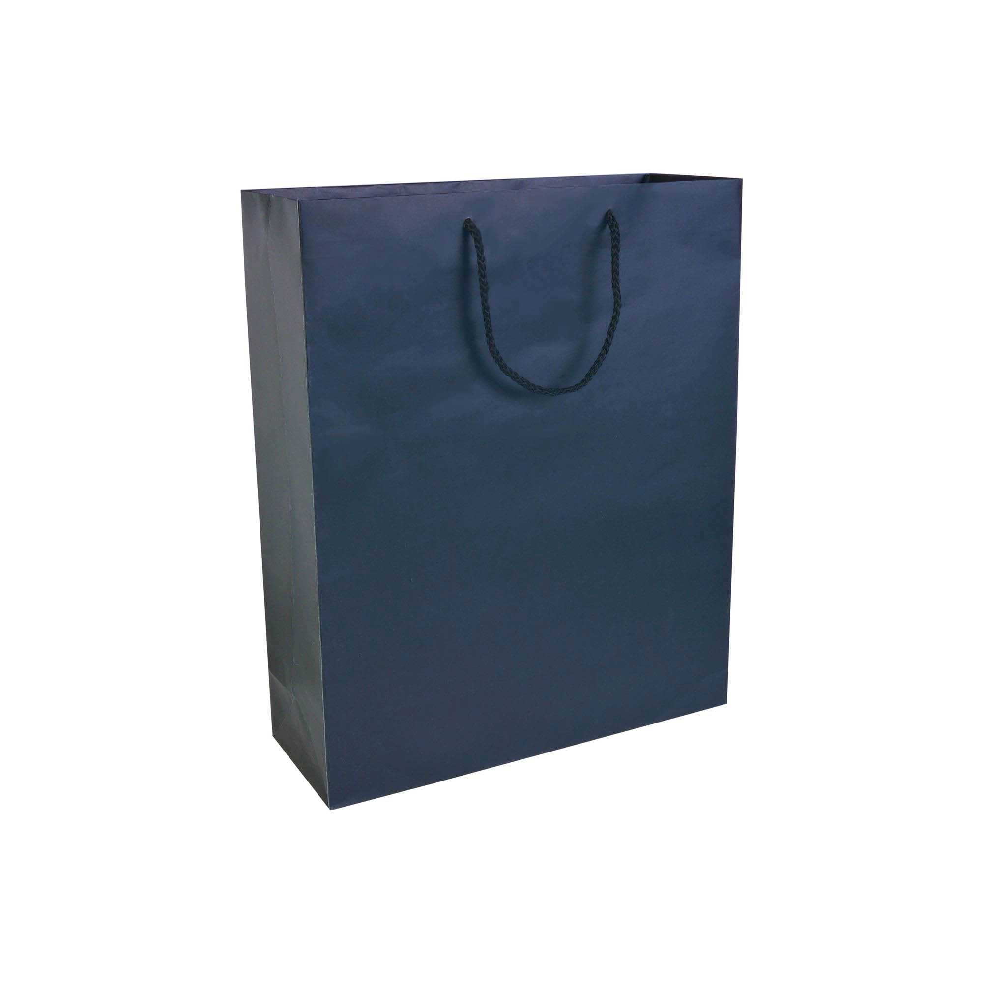 Immagine Shopper con soffietto in carta laminata opaca 157 g/m2 con rinforzo alla base