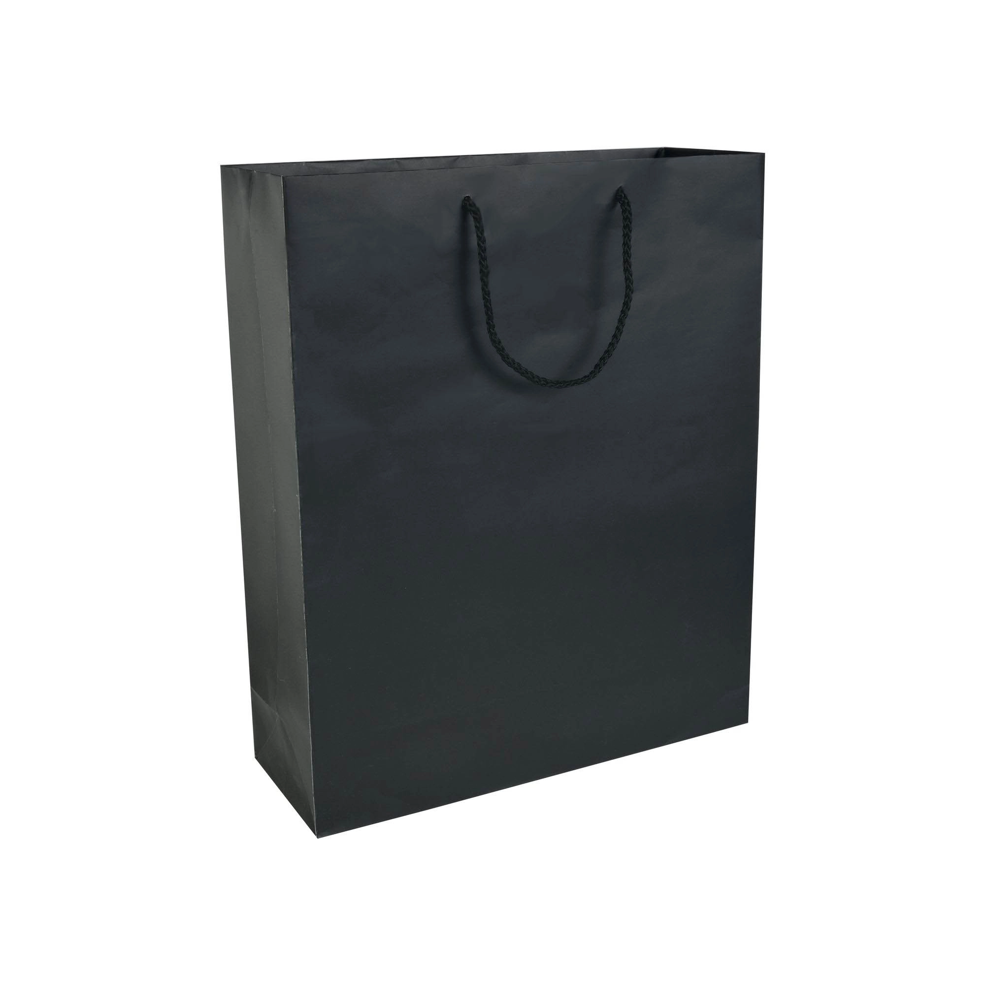 Immagine Shopper con soffietto in carta laminata opaca 157 g/m2 con rinforzo alla base