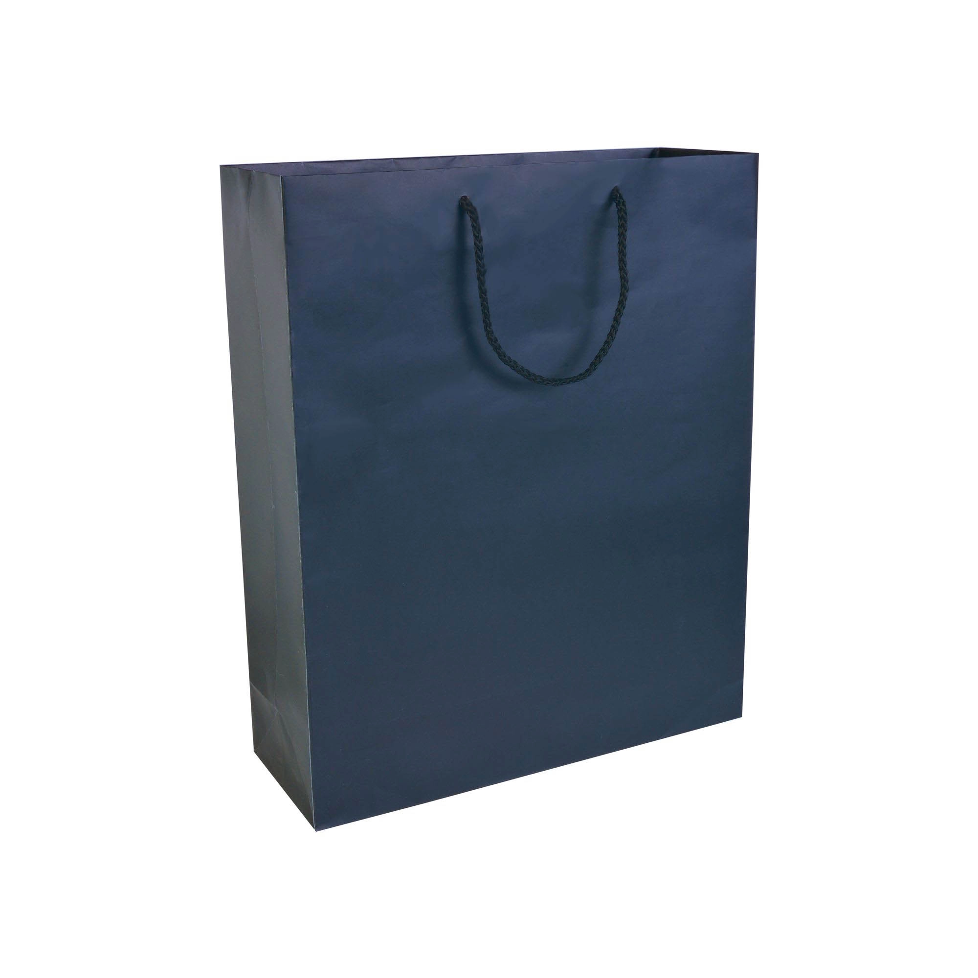 Immagine Shopper con soffietto in carta laminata opaca 157 g/m2 con rinforzo alla base