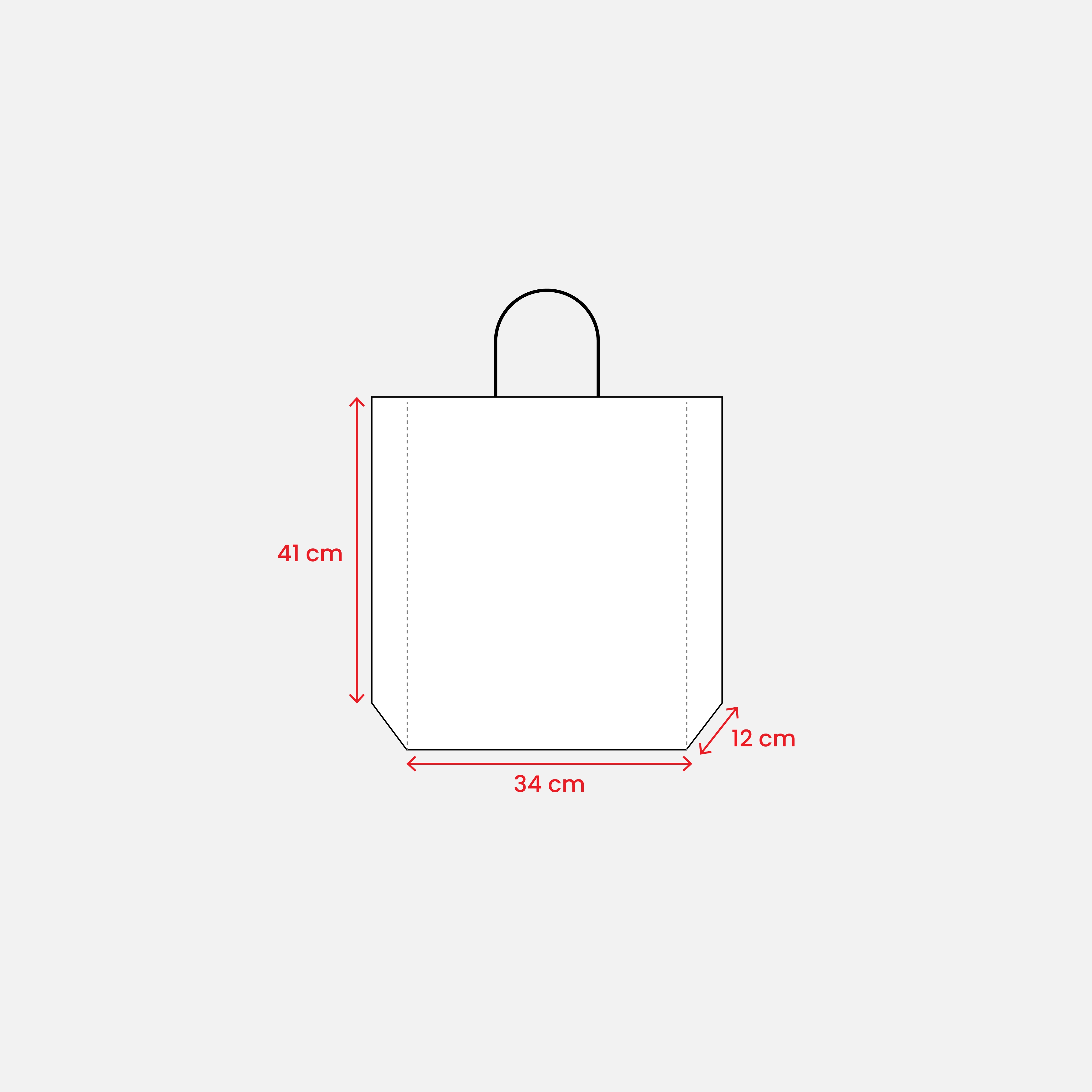Immagine Shopper con soffietto in carta laminata opaca 157 g/m2 con rinforzo alla base