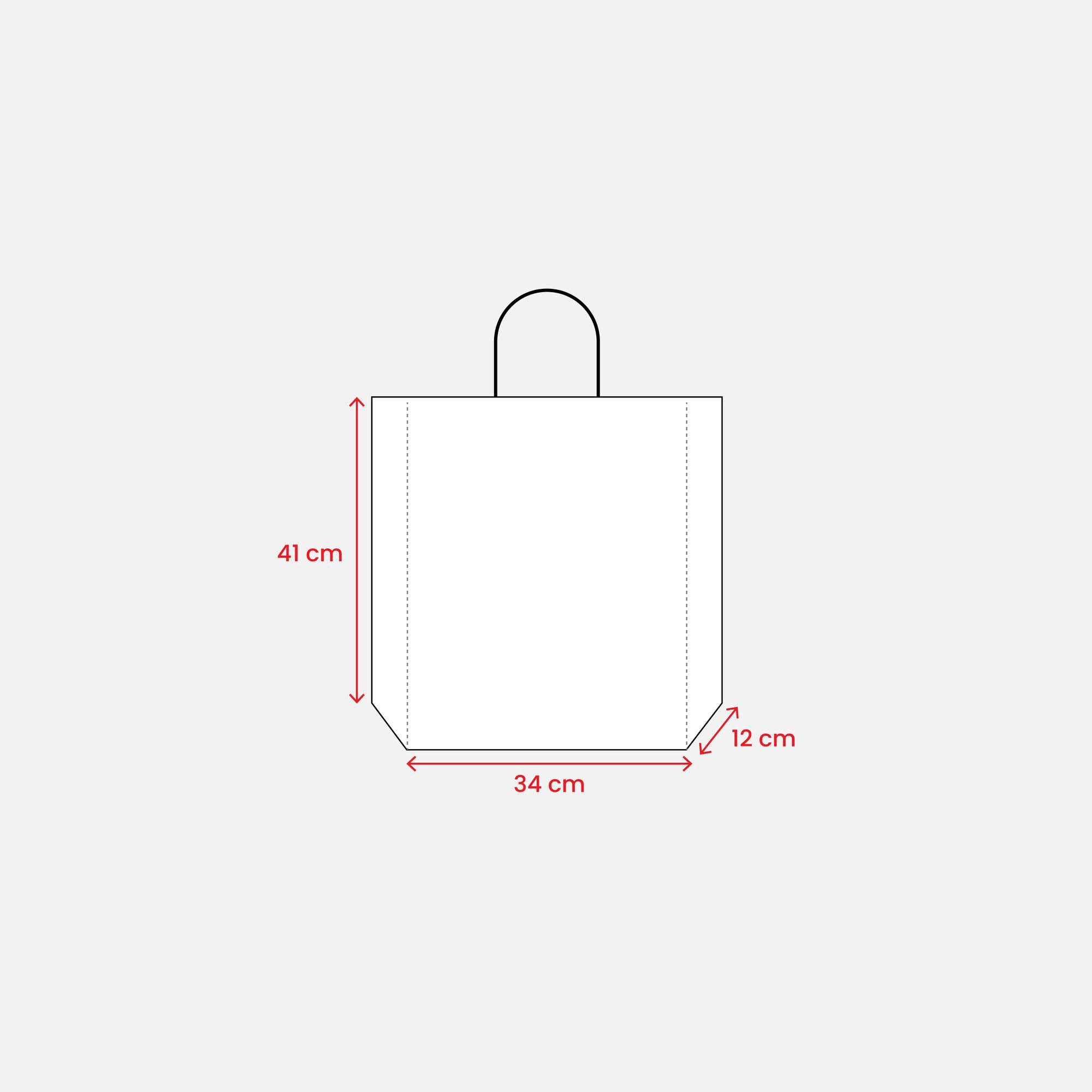 Immagine Shopper con soffietto in carta laminata opaca 157 g/m2 con rinforzo alla base