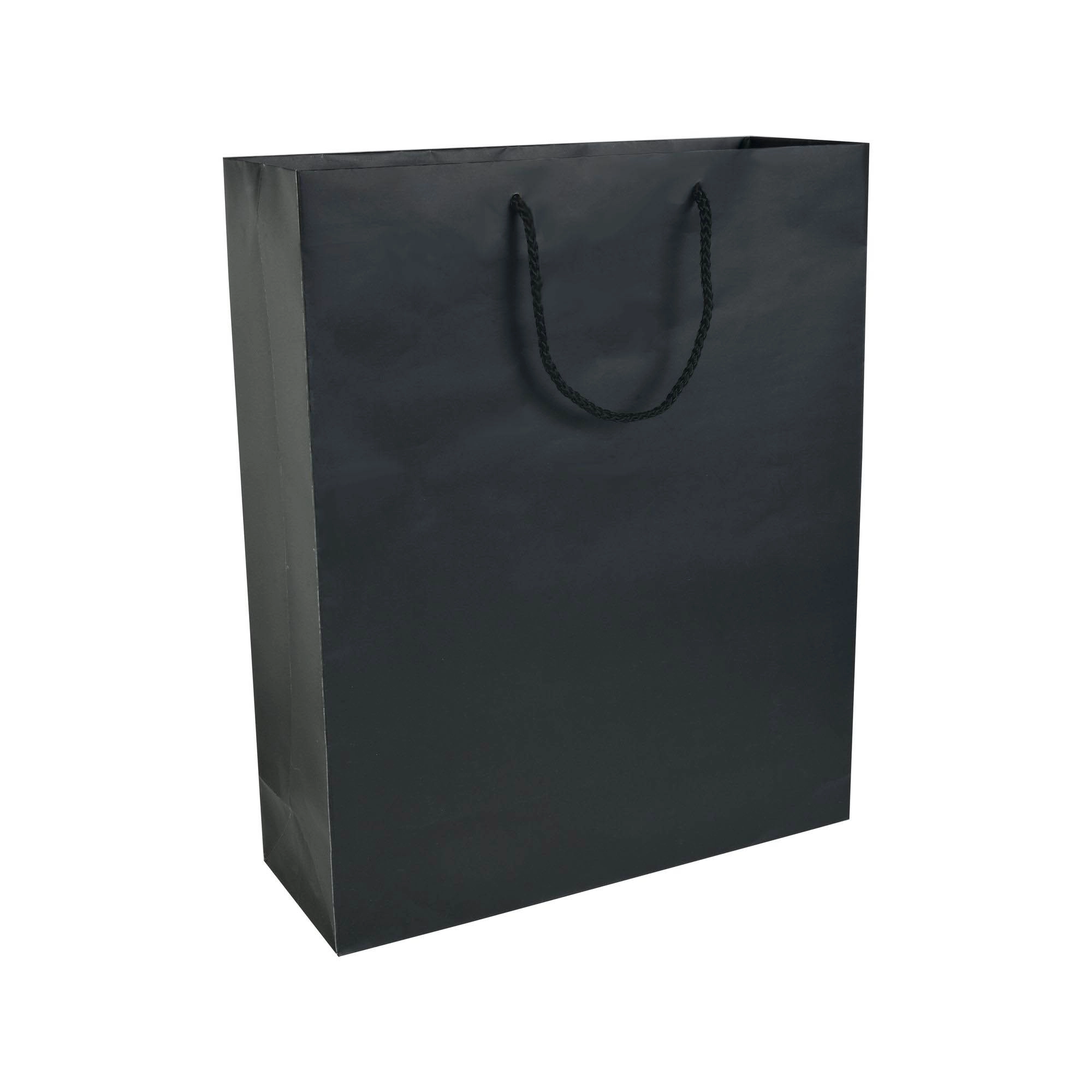 Immagine Shopper con soffietto in carta laminata opaca 157 g/m2 con rinforzo alla base