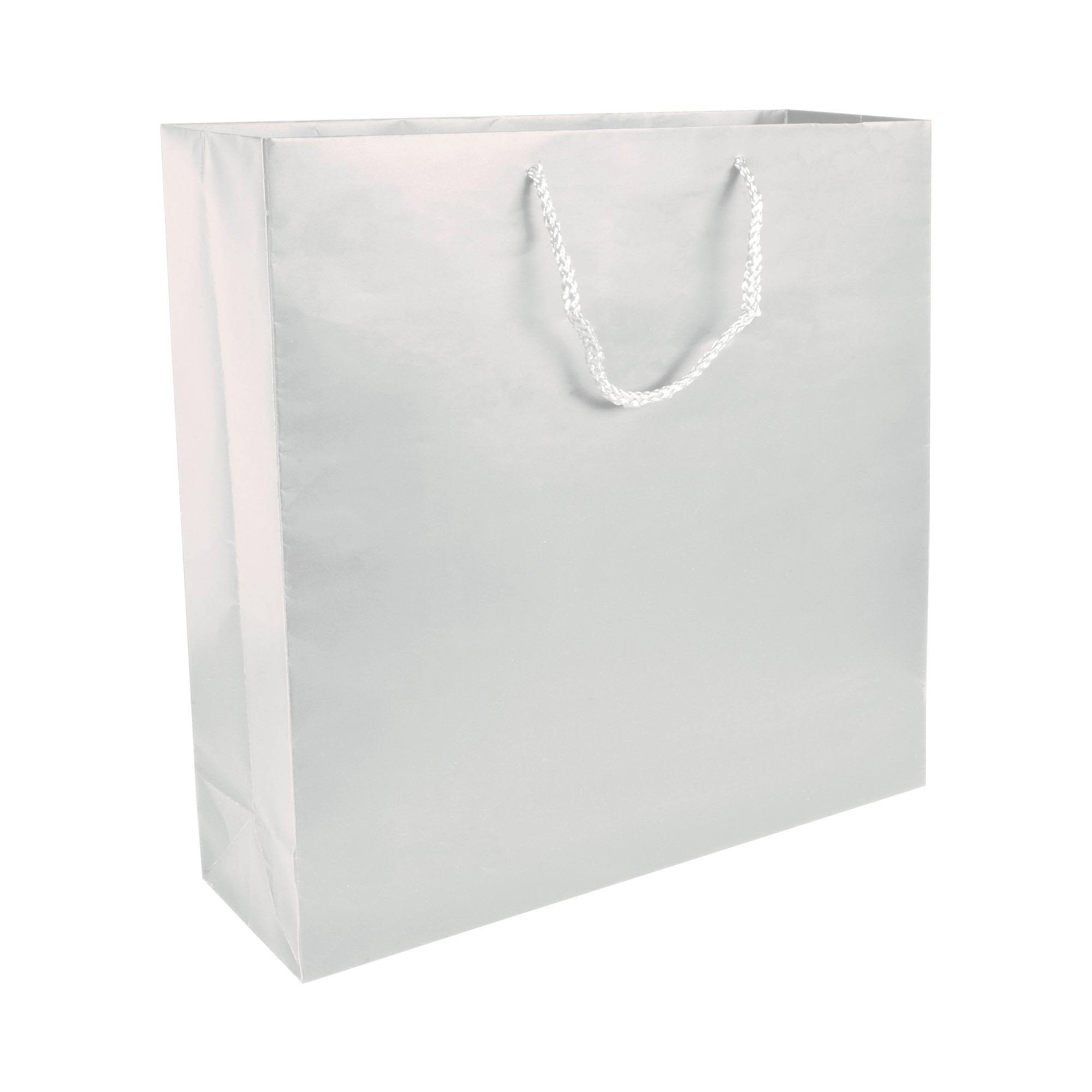 Immagine Shopper con soffietto in carta laminata opaca 157 g/m2 con rinforzo alla base