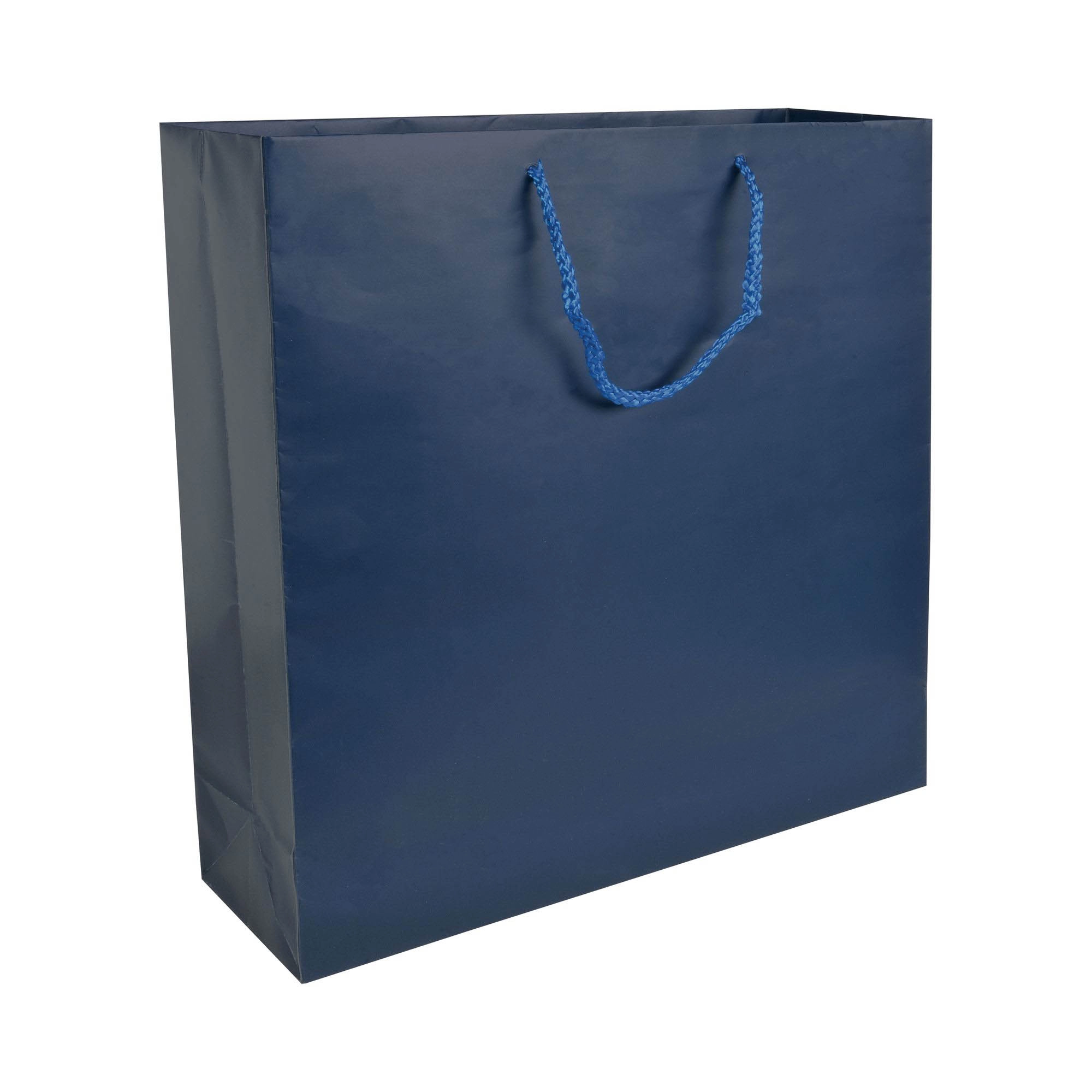 Immagine Shopper con soffietto in carta laminata opaca 157 g/m2 con rinforzo alla base