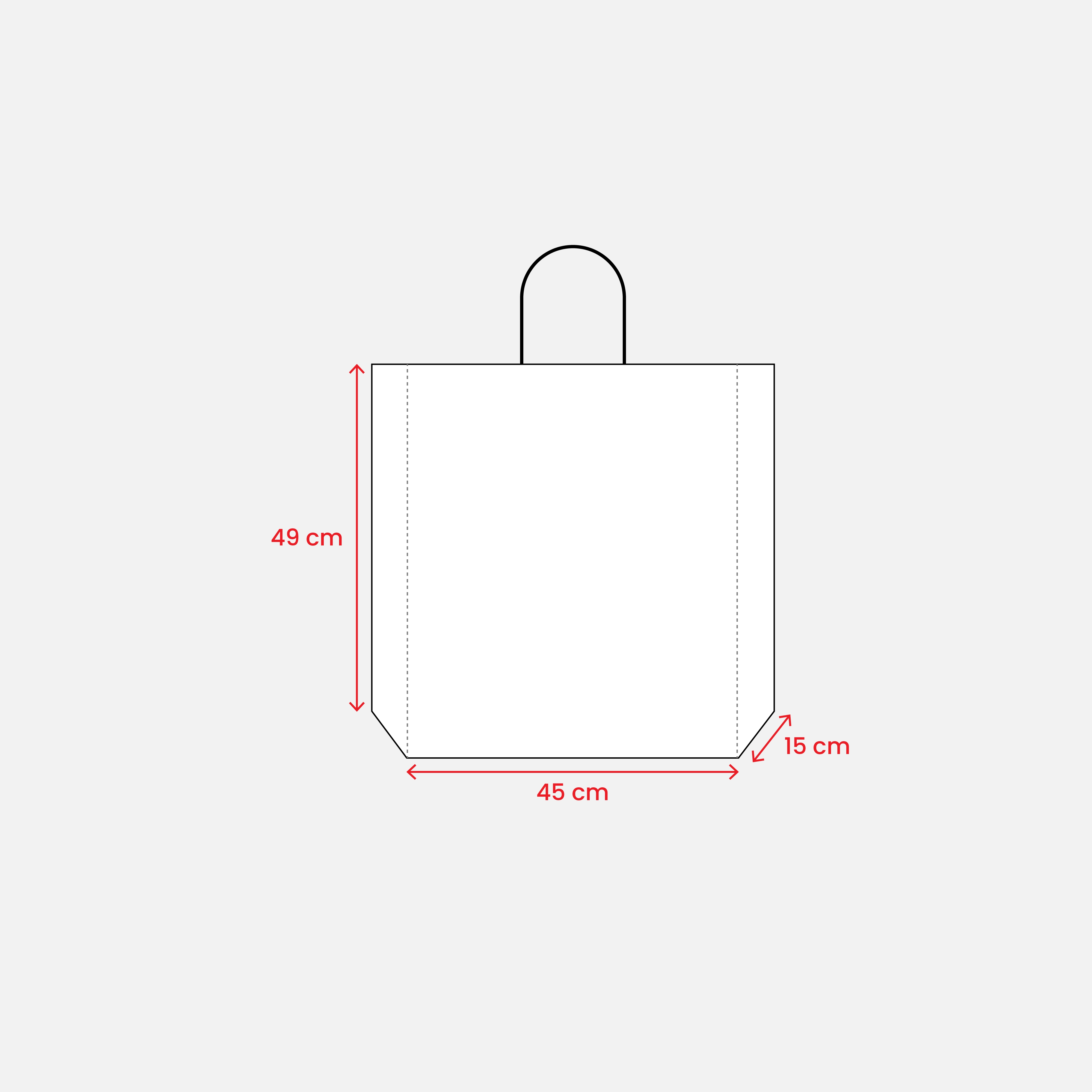 Immagine Shopper con soffietto in carta laminata opaca 157 g/m2 con rinforzo alla base