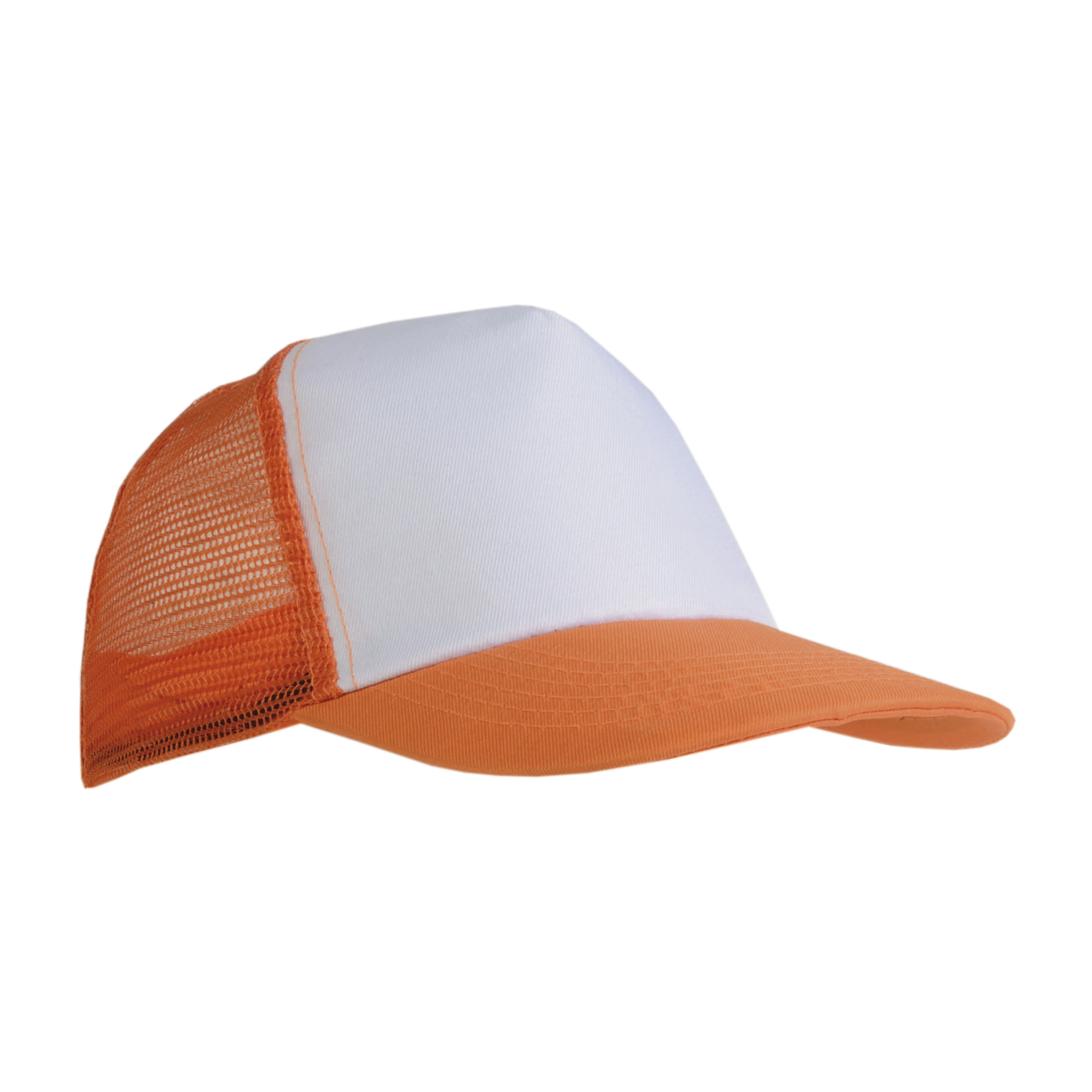 Immagine Cappellino in poliestere, 5 pannelli con calotta a rete