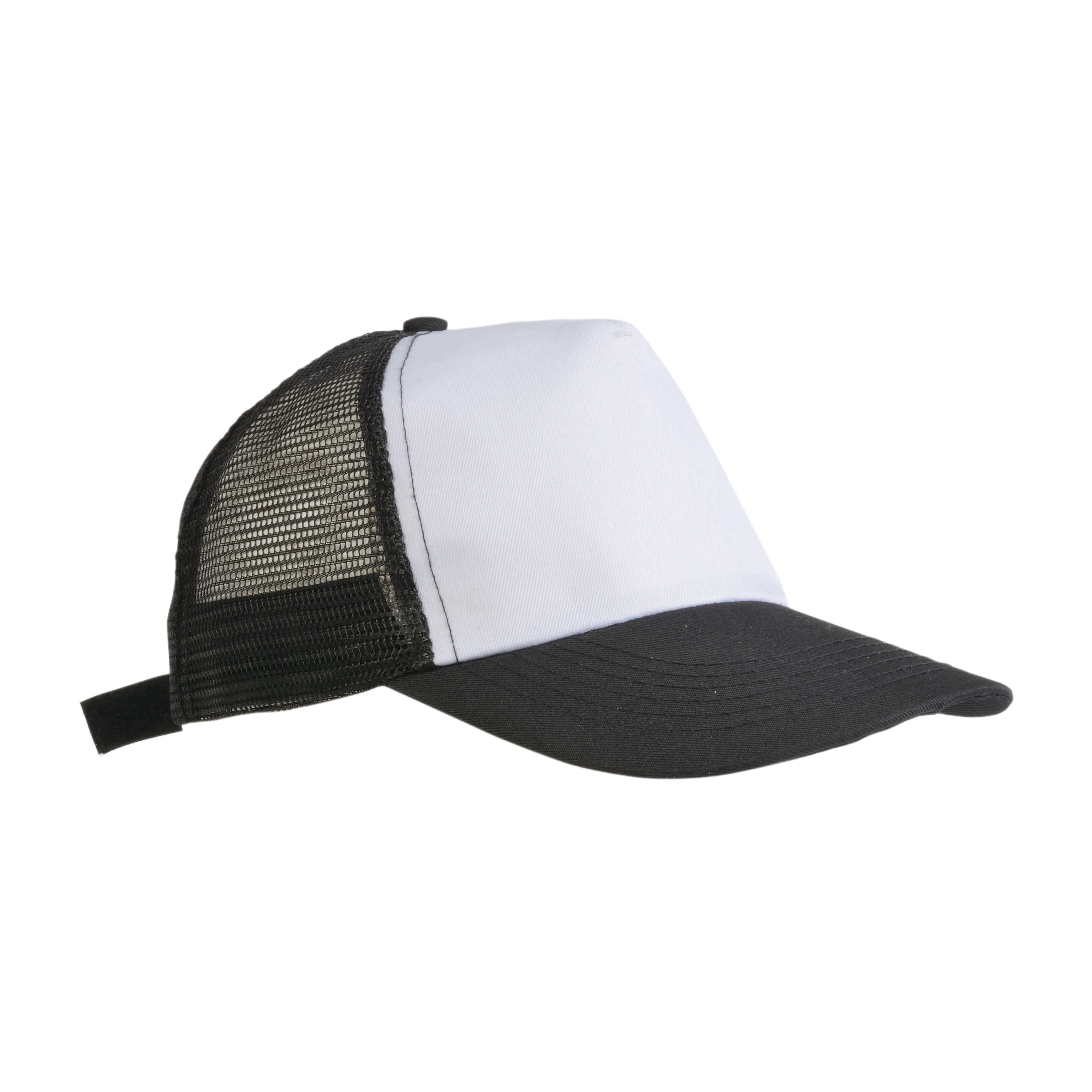 Immagine Cappellino in poliestere, 5 pannelli con calotta a rete