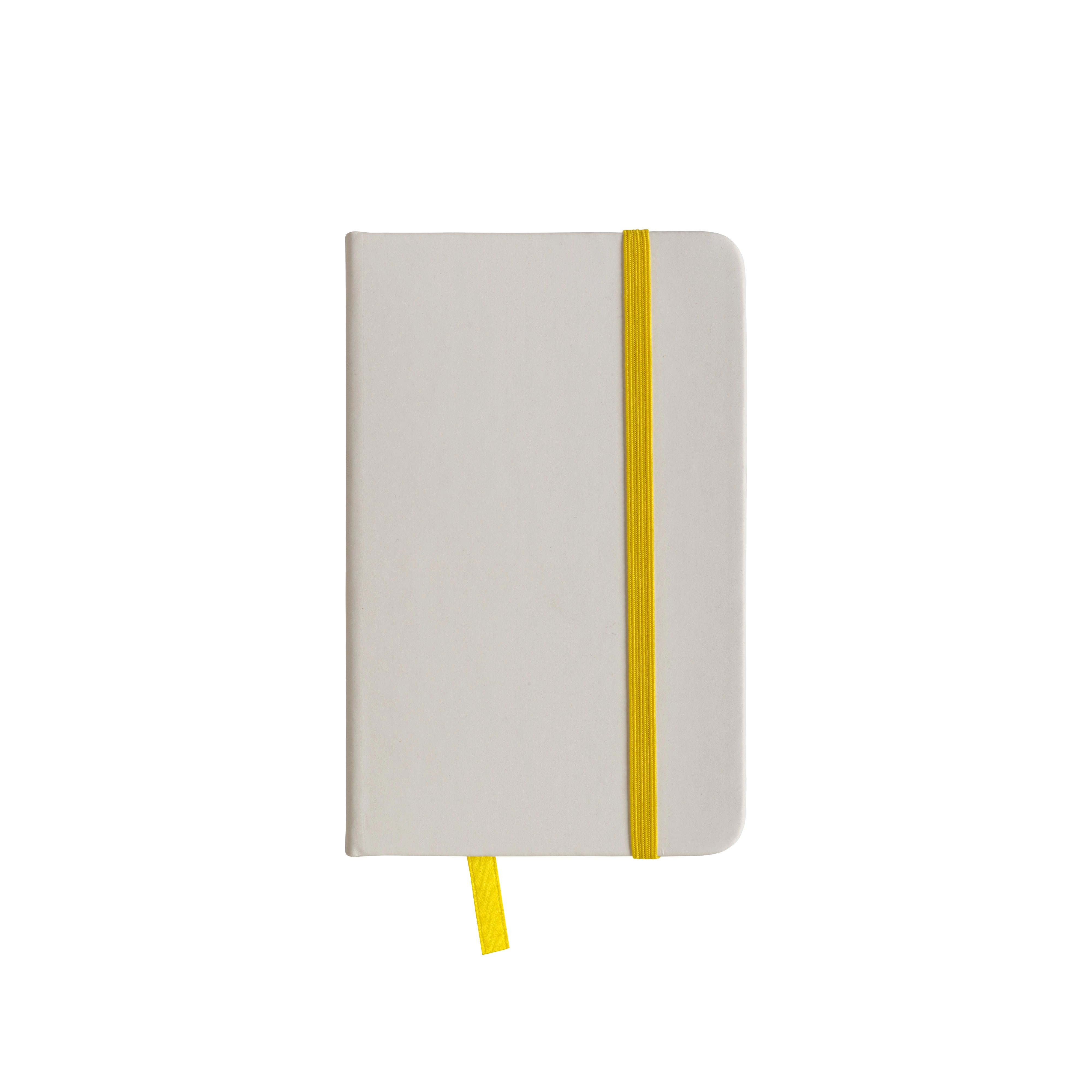 Immagine Quaderno in PU con elastico colorato, fogli a righe (80 pag.), segnalibro in raso