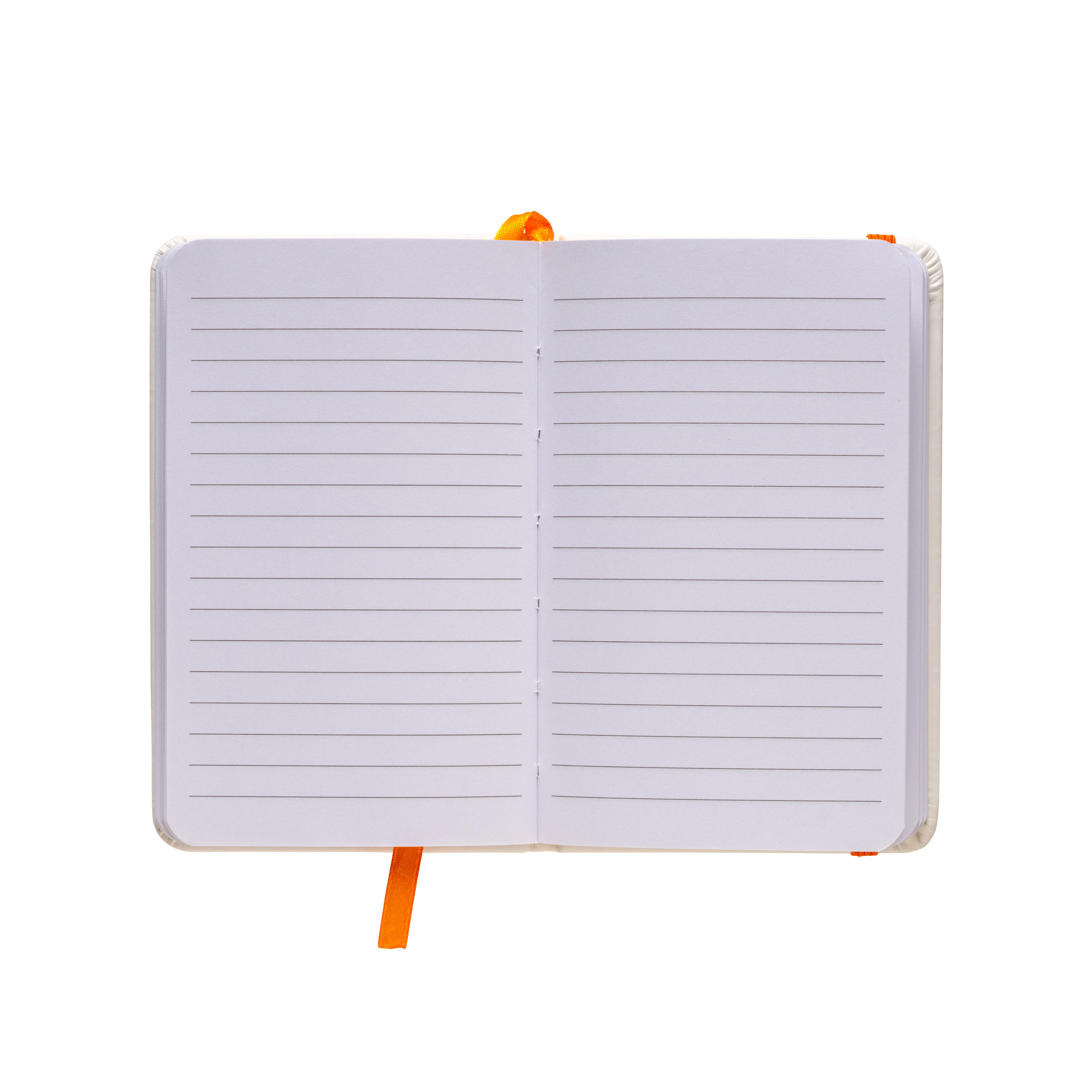 Immagine Quaderno in PU con elastico colorato, fogli a righe (80 pag.), segnalibro in raso