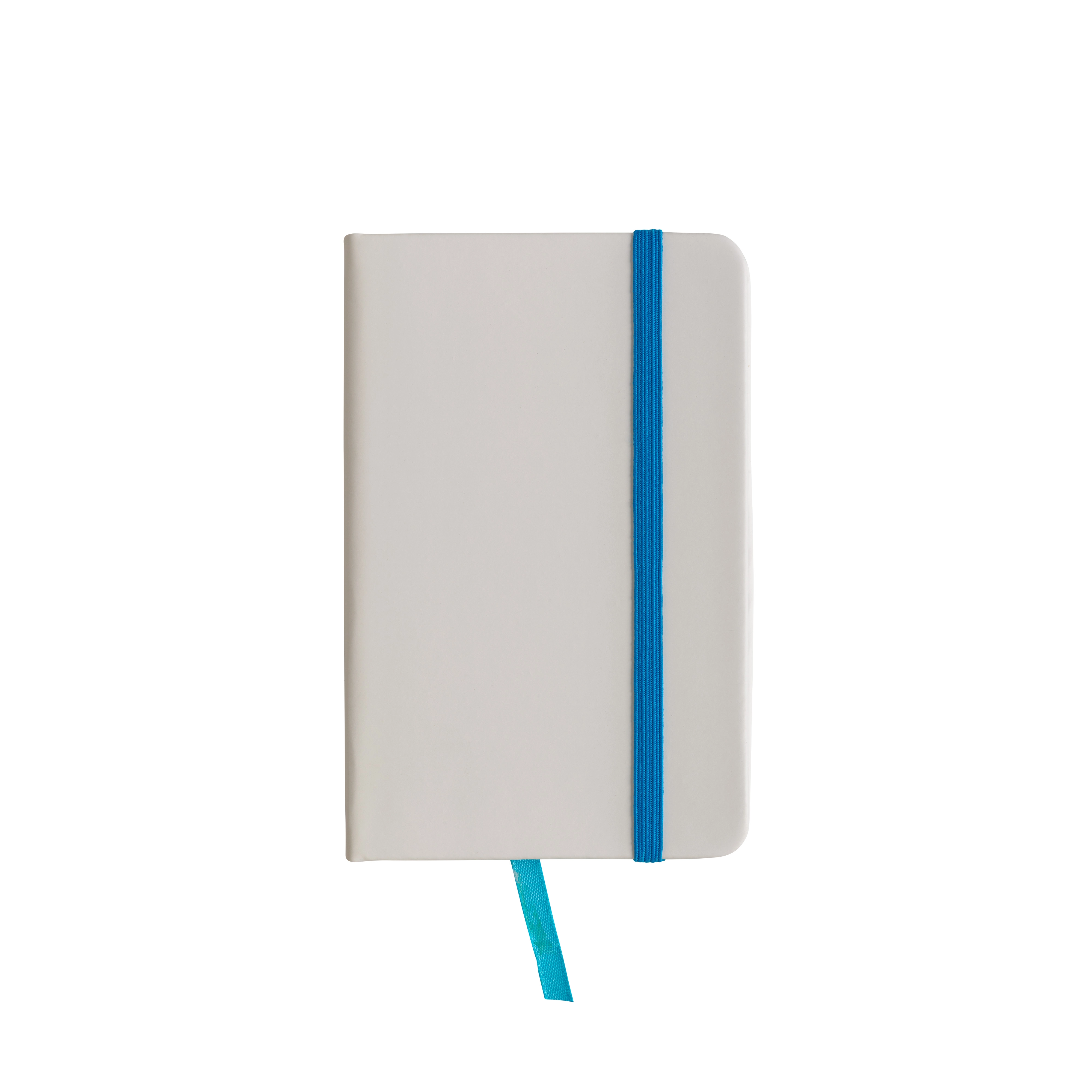 Immagine Quaderno in PU con elastico colorato, fogli a righe (80 pag.), segnalibro in raso