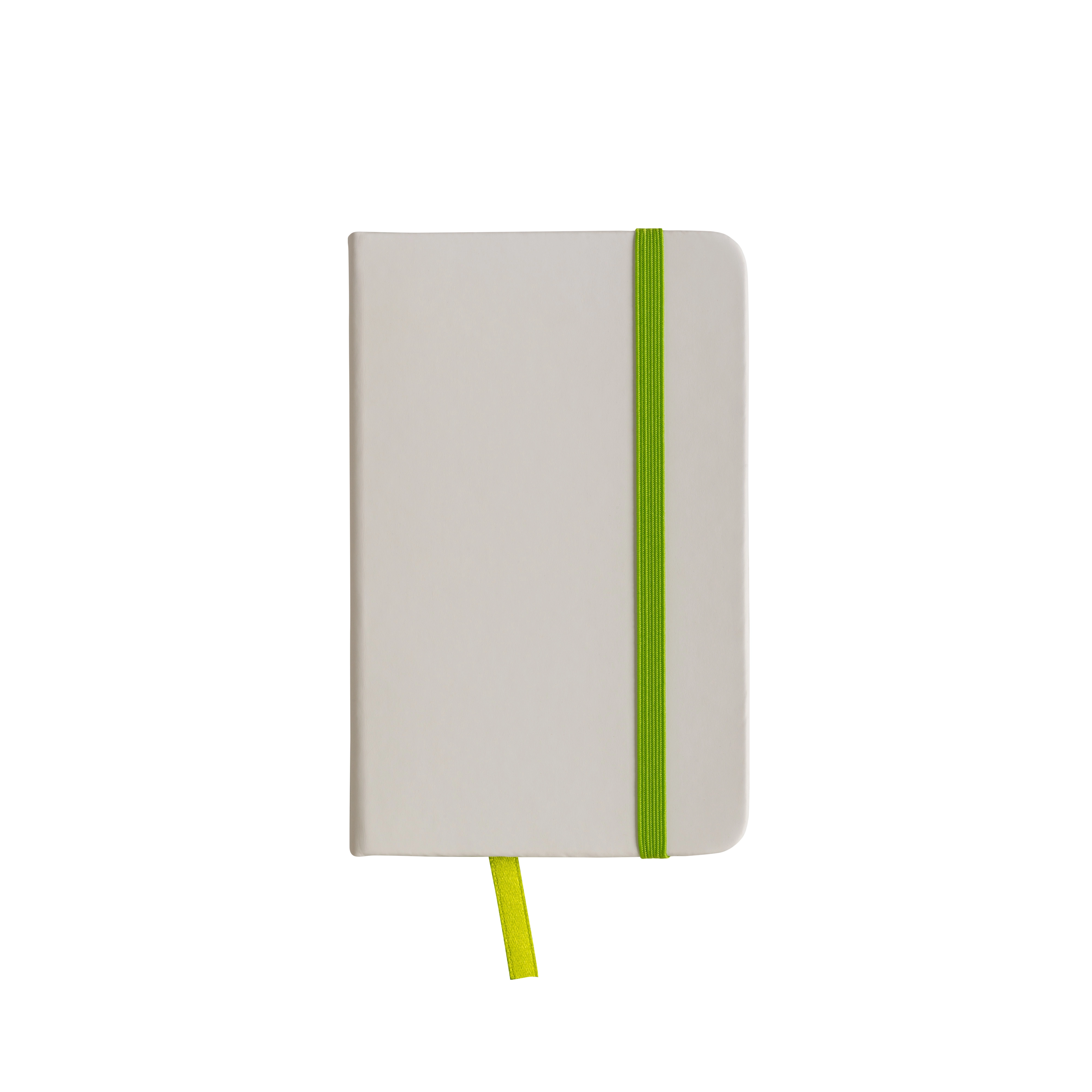 Immagine Quaderno in PU con elastico colorato, fogli a righe (80 pag.), segnalibro in raso
